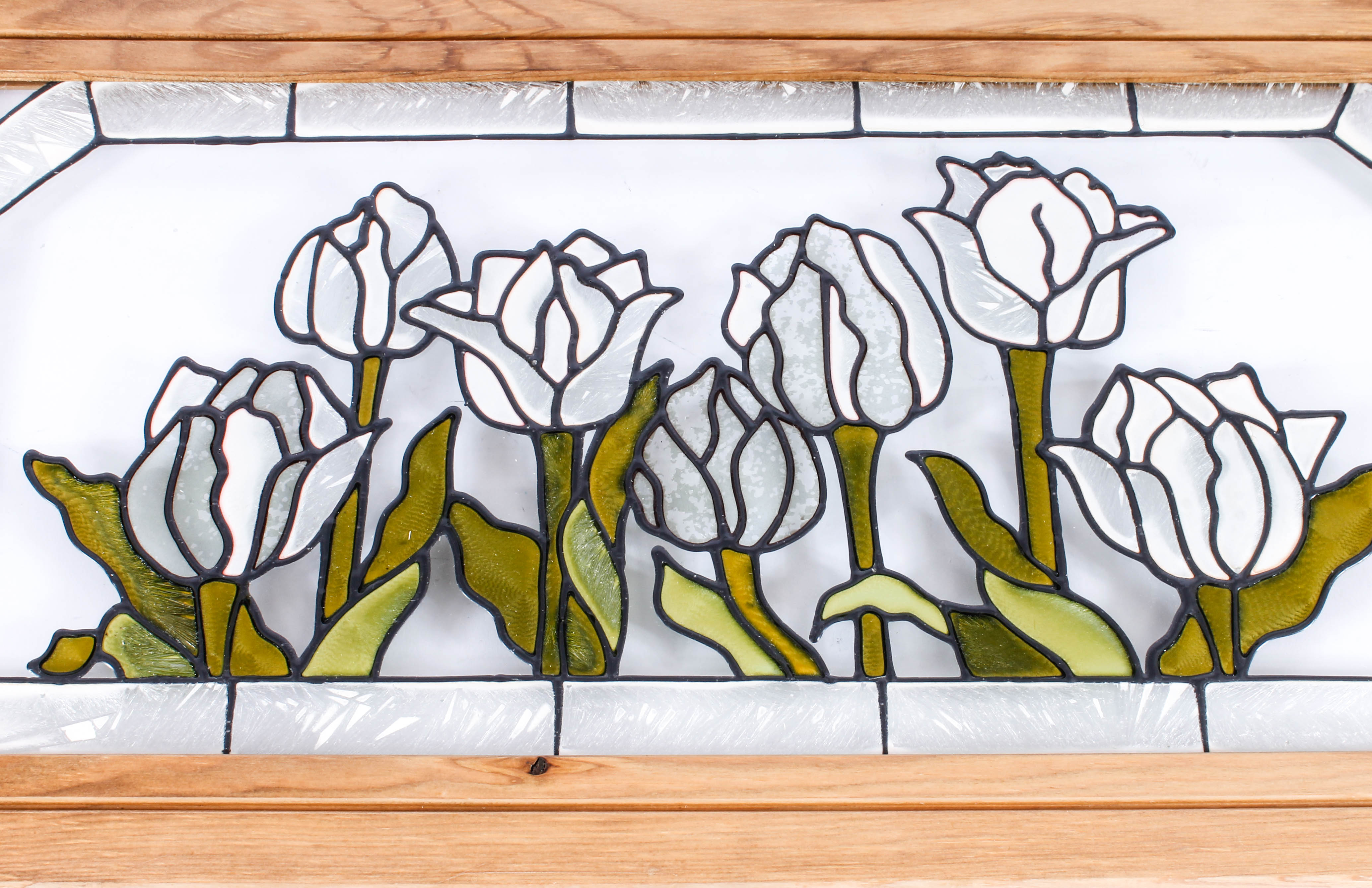 Framed Floral Stained Glass
