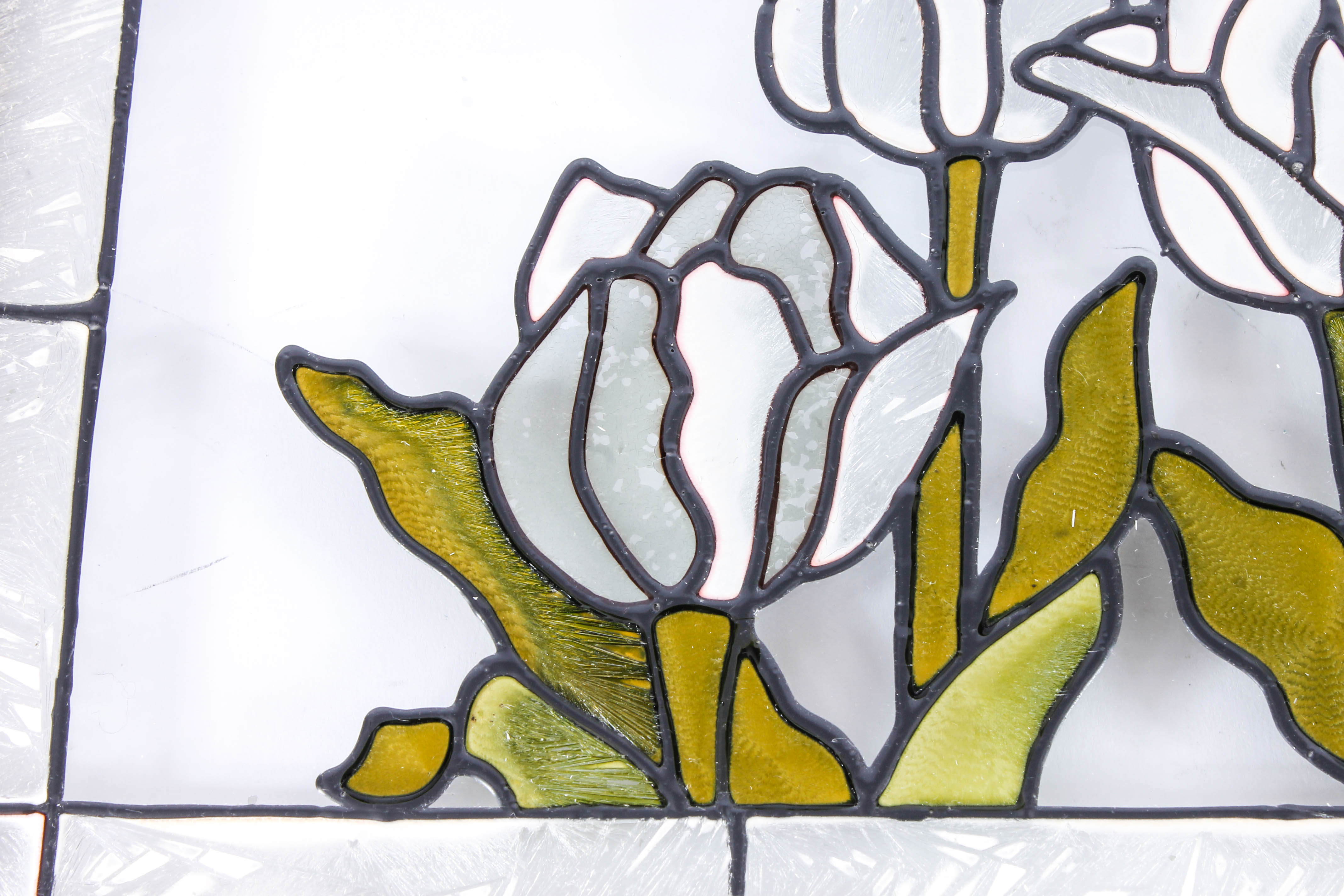 Framed Floral Stained Glass