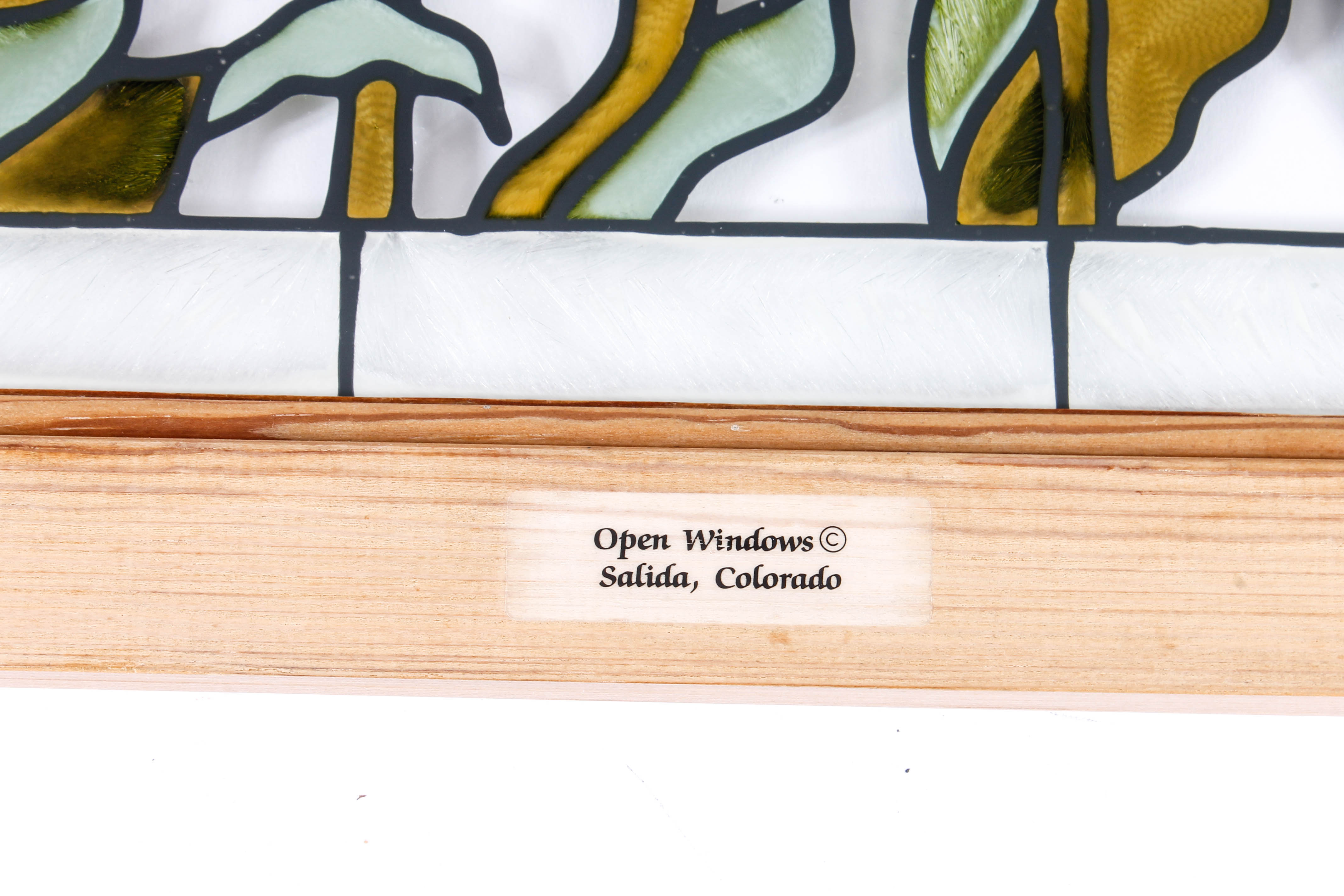 Framed Floral Stained Glass