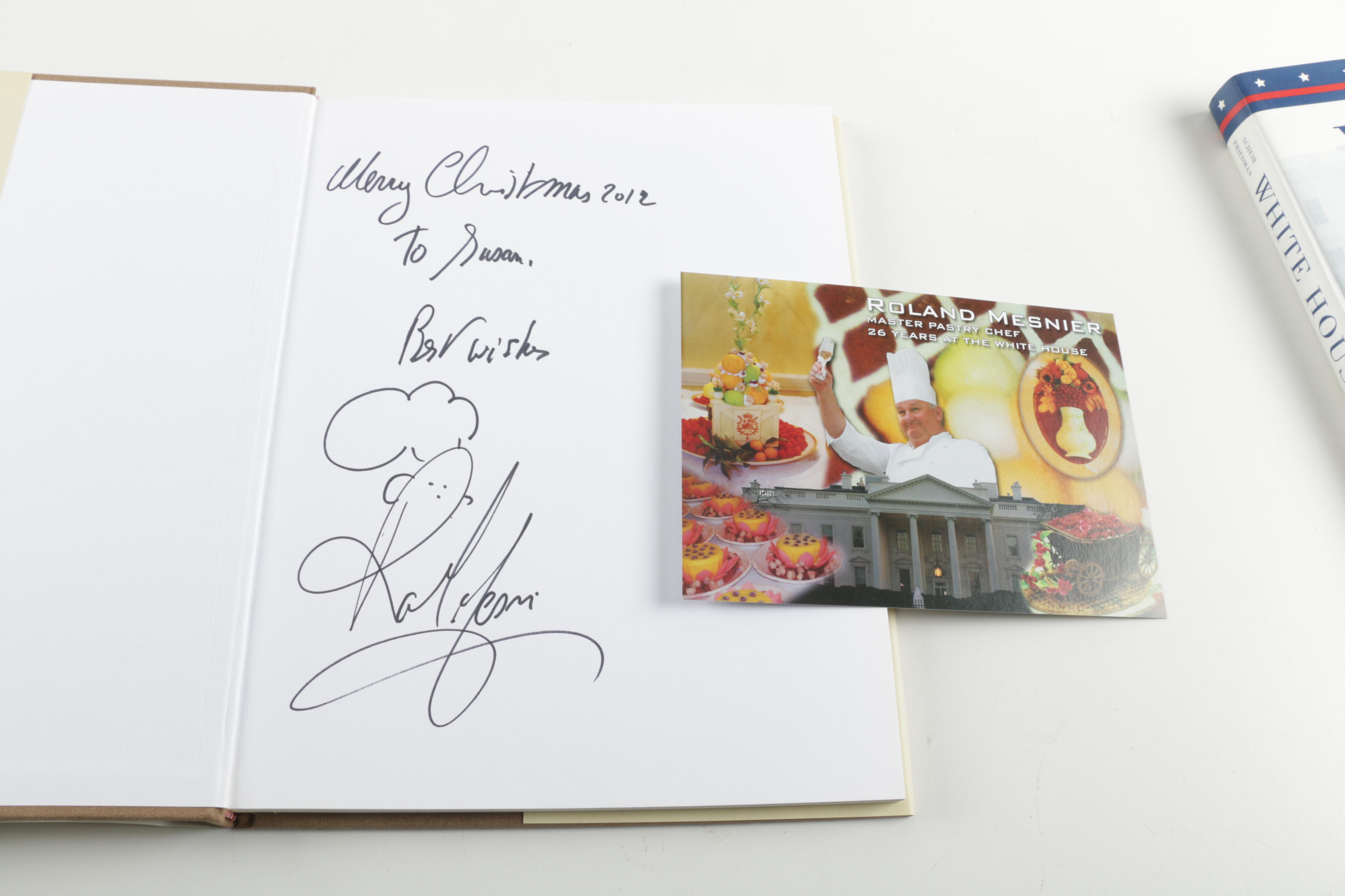 Signed Books by White House Chefs Walter Scheib and Roland Mesnier