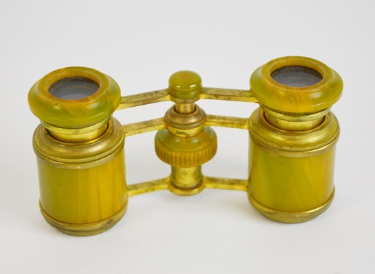 Vintage Marbled Green Opera Glasses