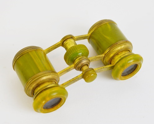 Vintage Marbled Green Opera Glasses