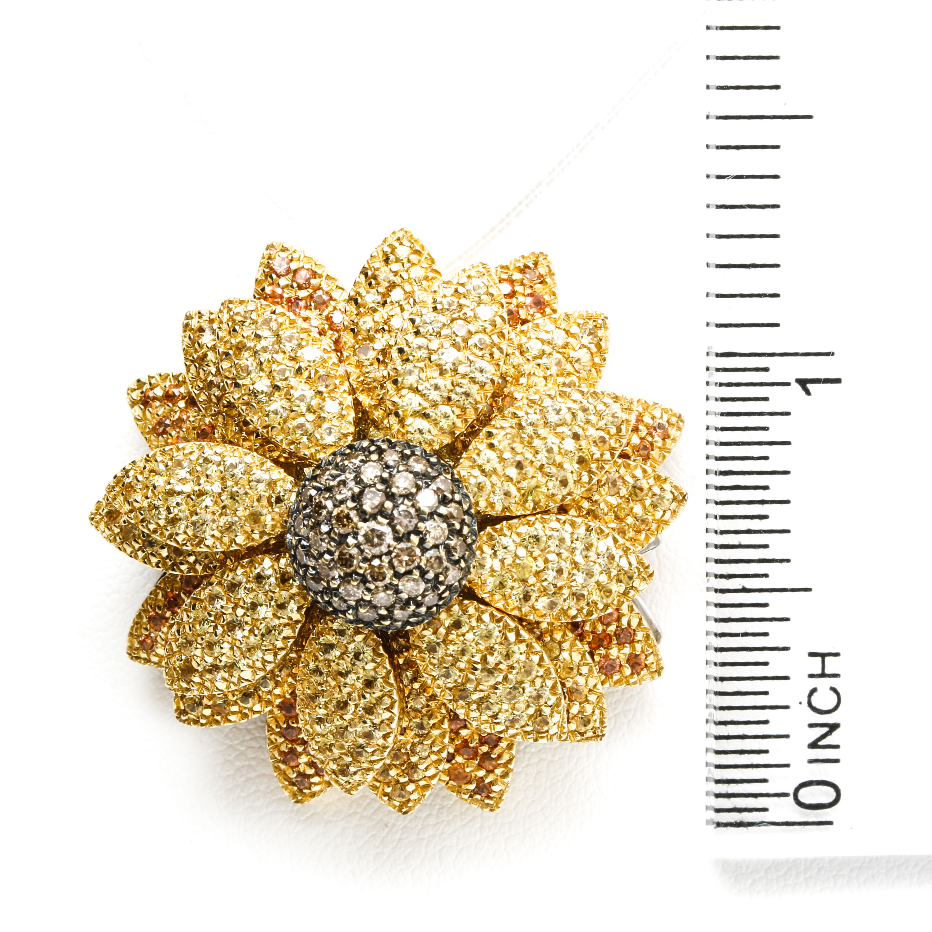 Roberto Coin 18K Yellow Gold Multi Gemstone and Diamond Flower Pendant