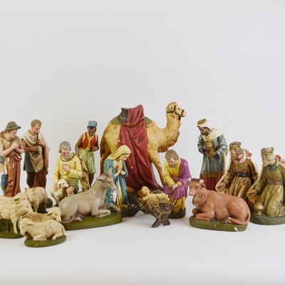 Vintage German Nativity Set