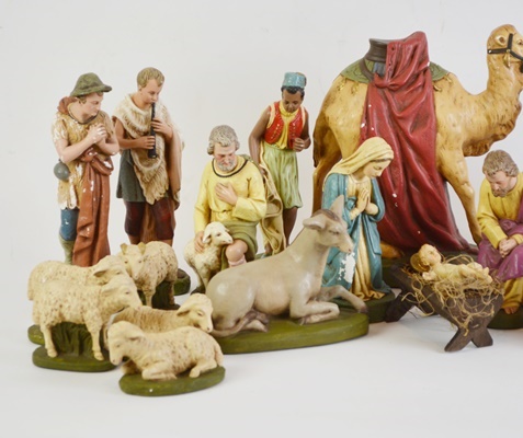 Vintage German Nativity Set