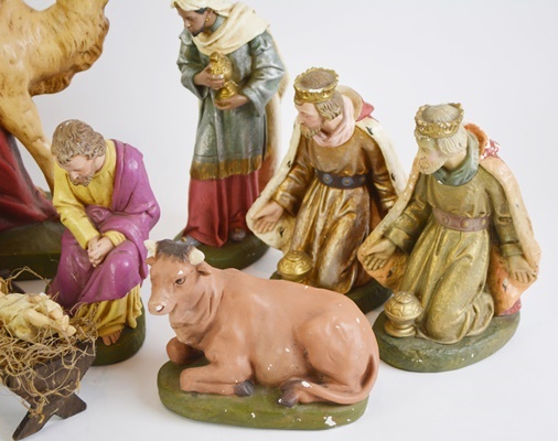 Vintage German Nativity Set