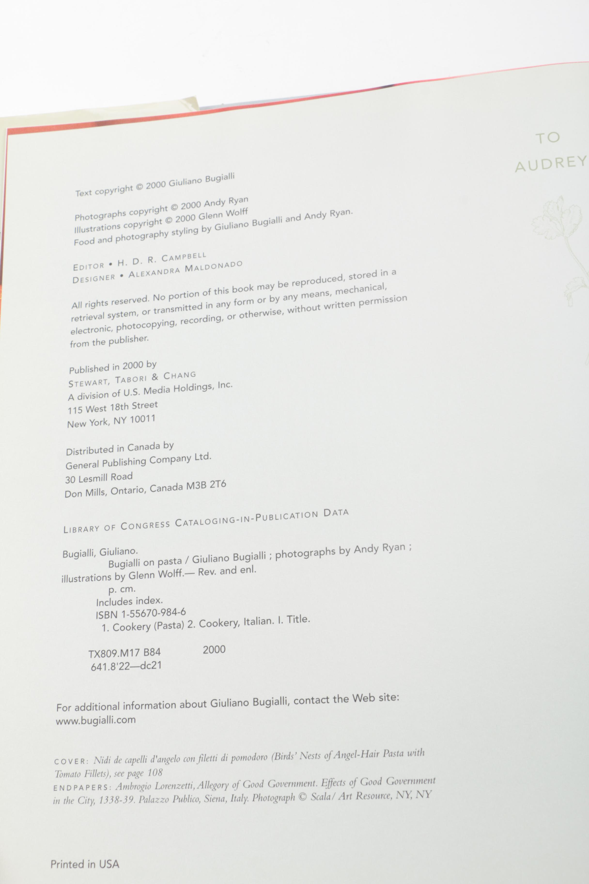 Four Cookbooks Including "Diary of a Tuscan Chef"