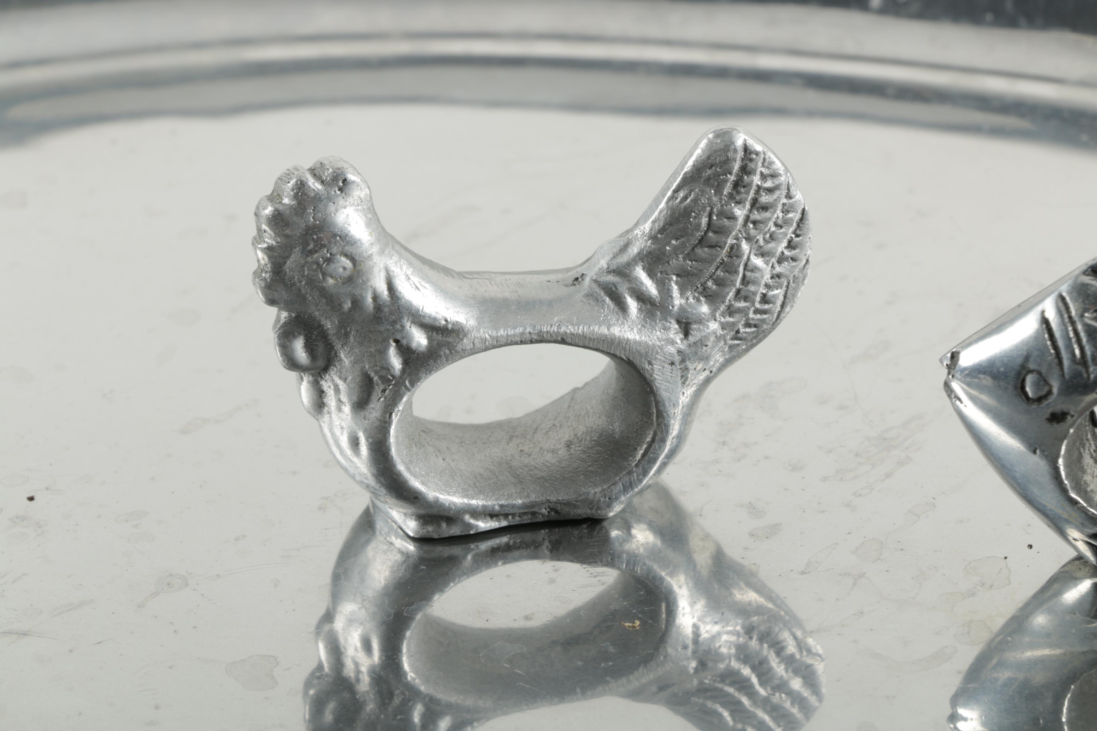 Pewter Napkin Holders and Tray