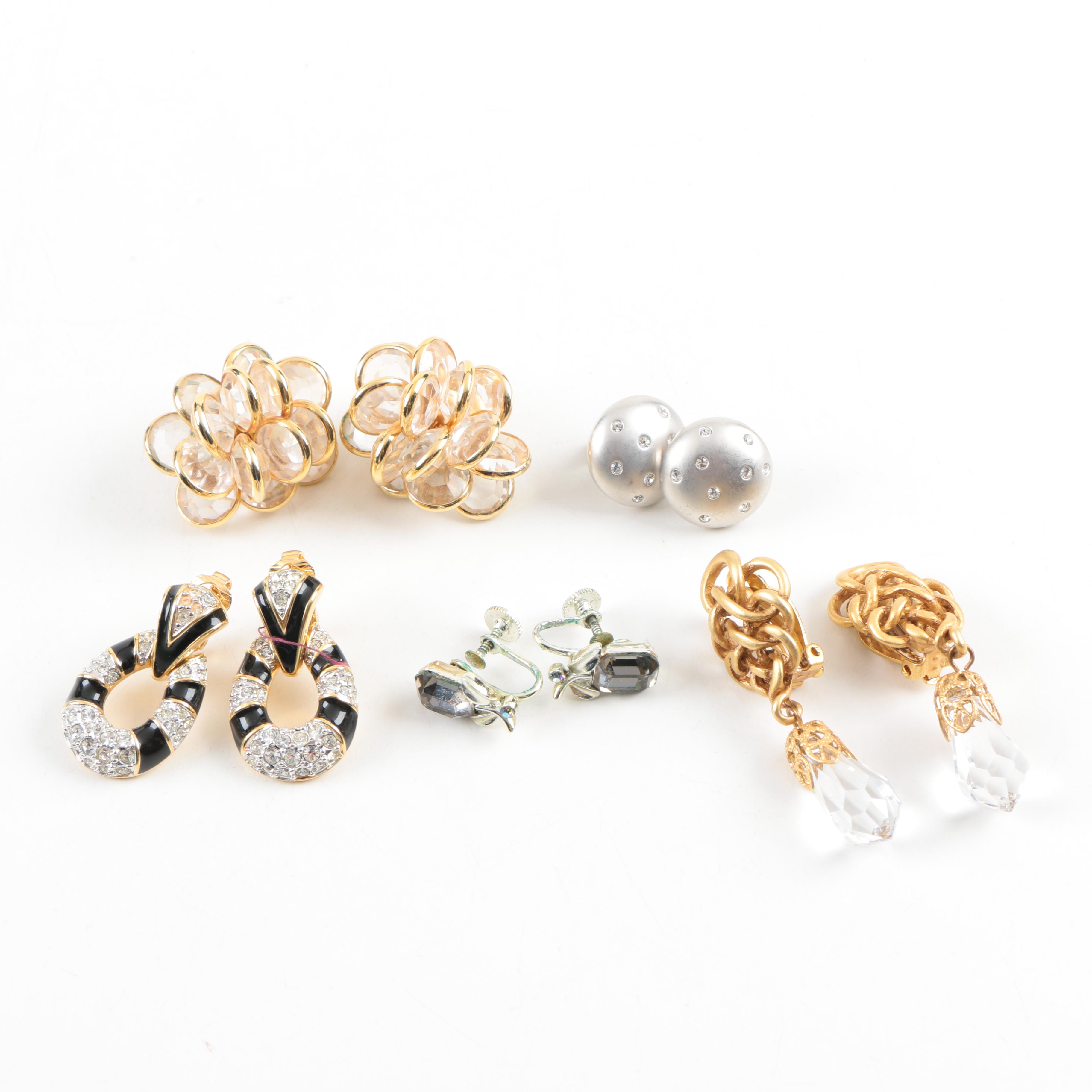 Costume Earrings Including Swarovski and Lisner