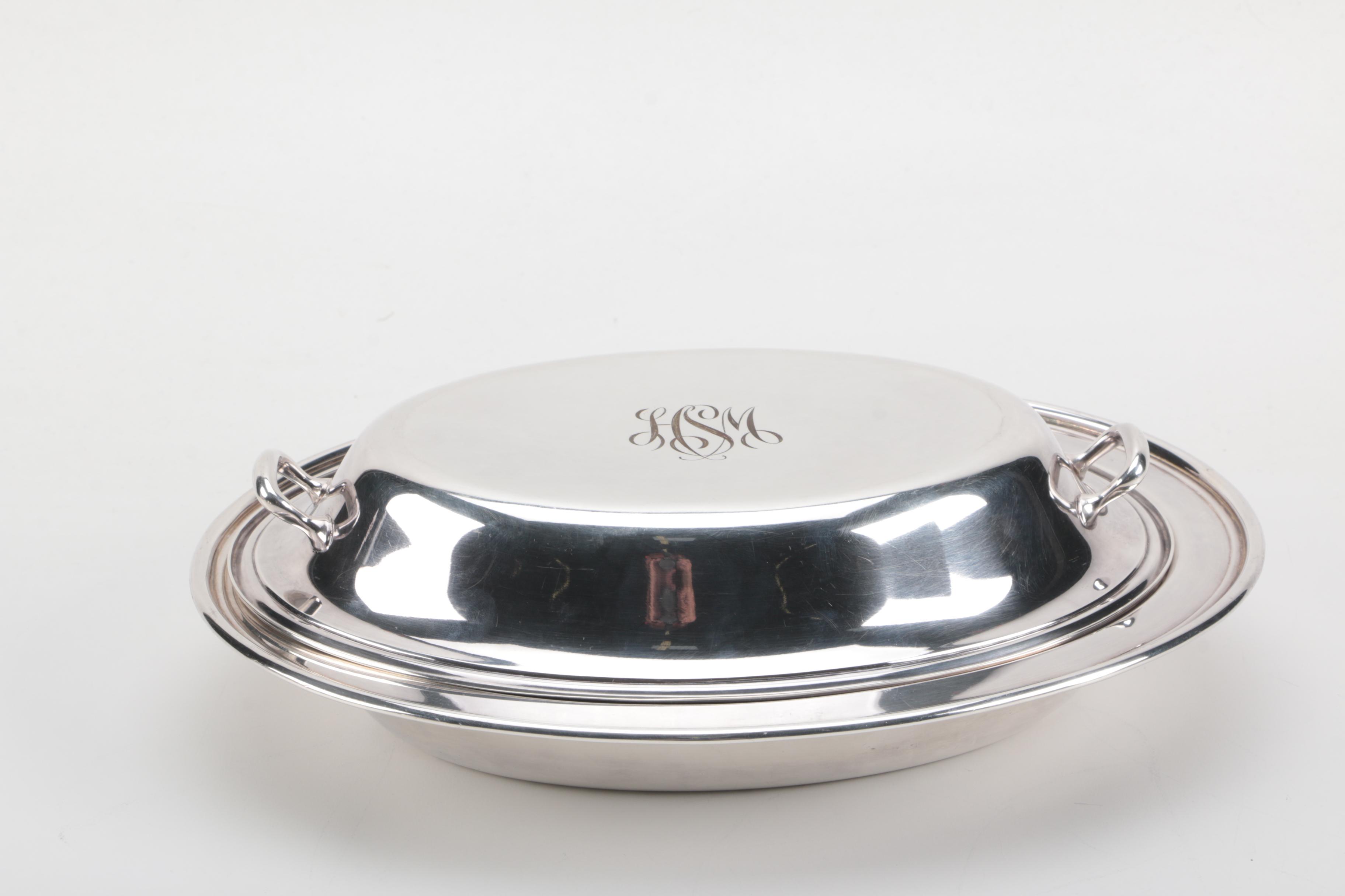 Silver Plate Lidded Buffet Dishes