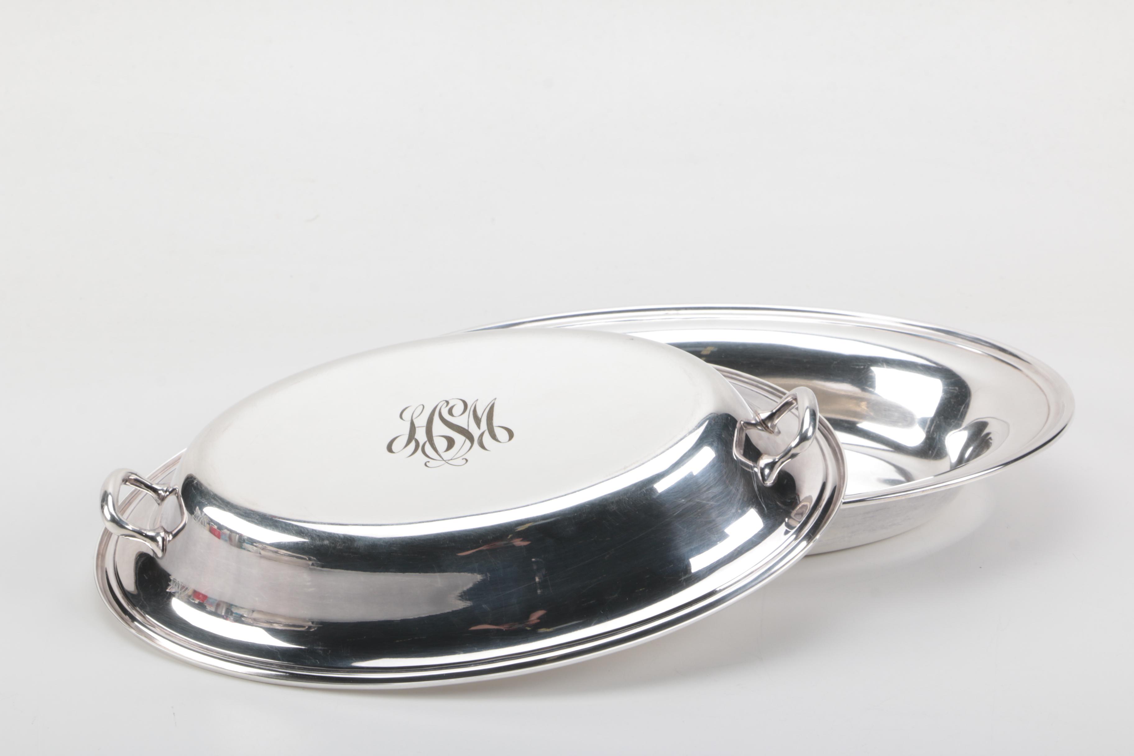 Silver Plate Lidded Buffet Dishes