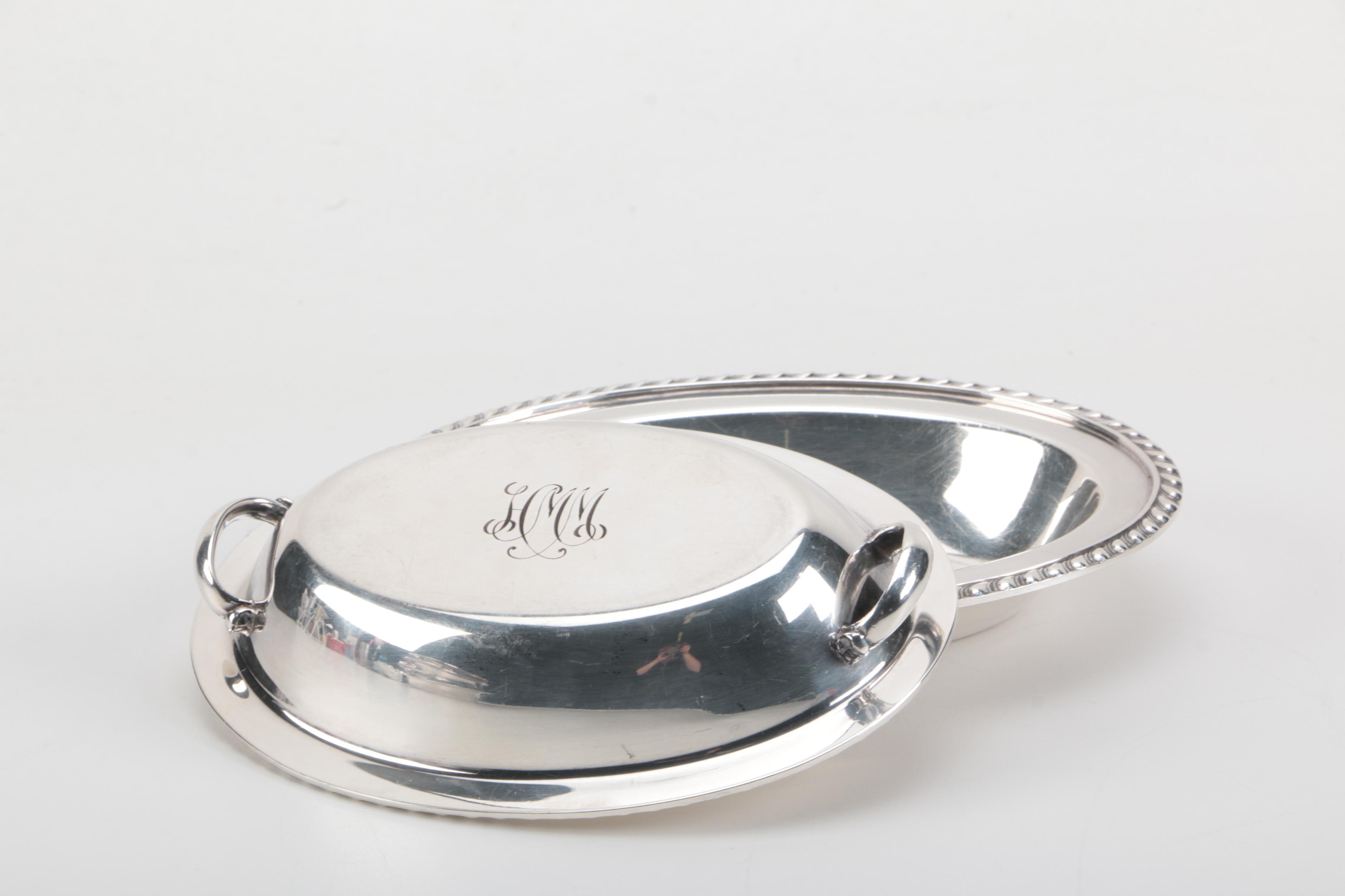 Silver Plate Lidded Buffet Dishes