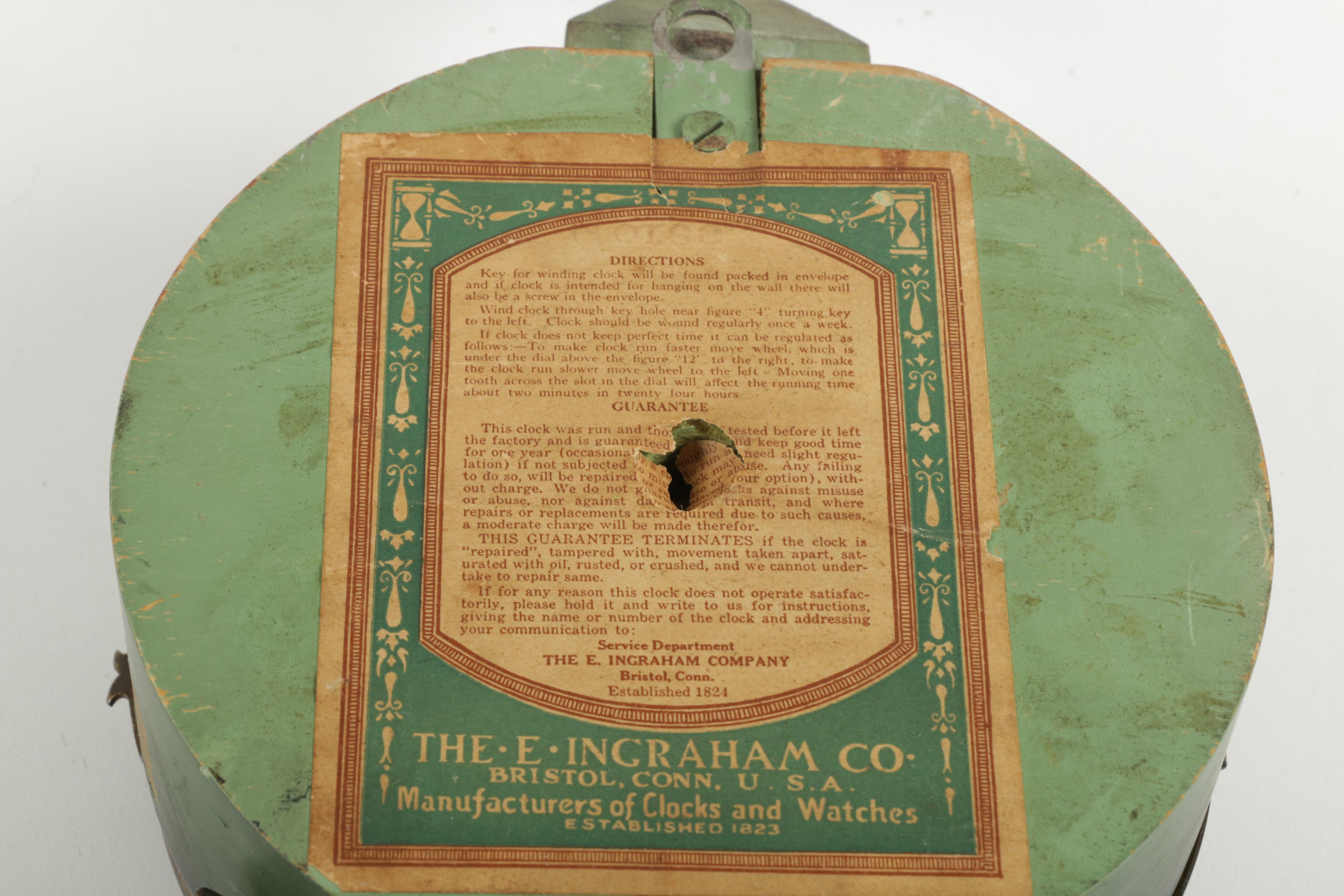 E. Ingraham Co. Eight-Day Banjo Clock