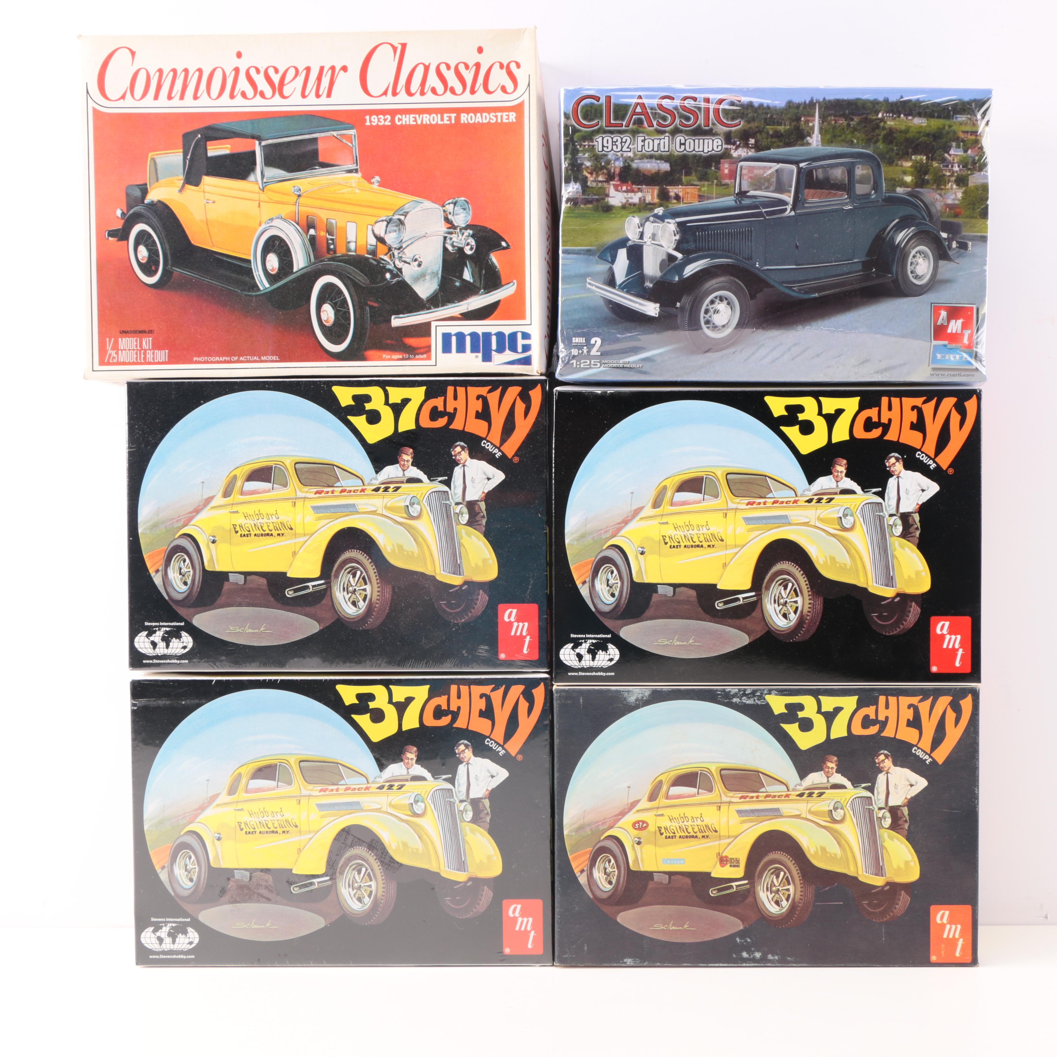 Collection of 1930s Model Car Kits featuring AMT