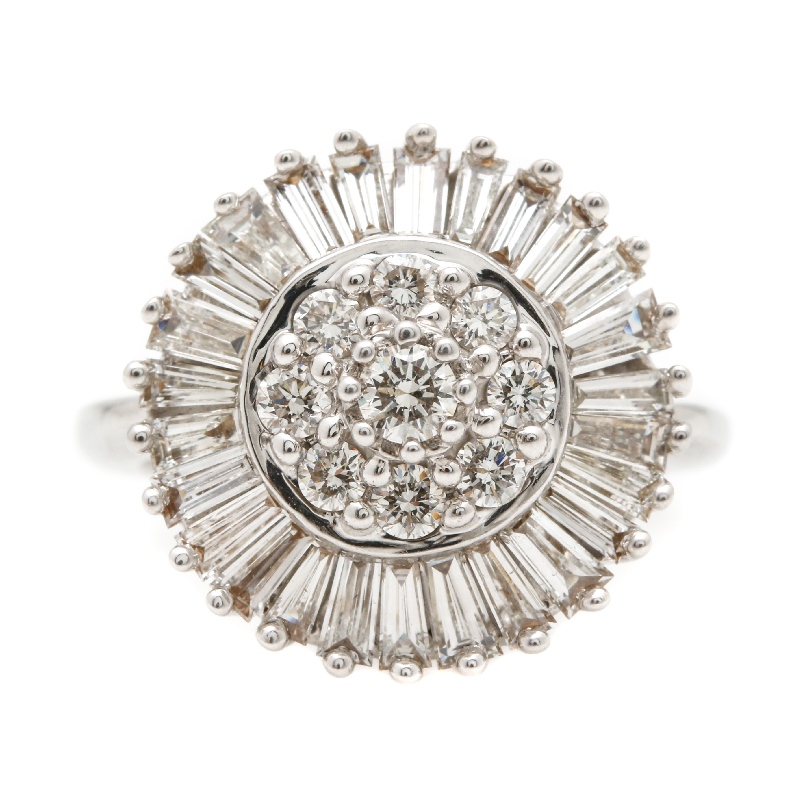 14K White Gold 1.41 CTW Diamond Ring