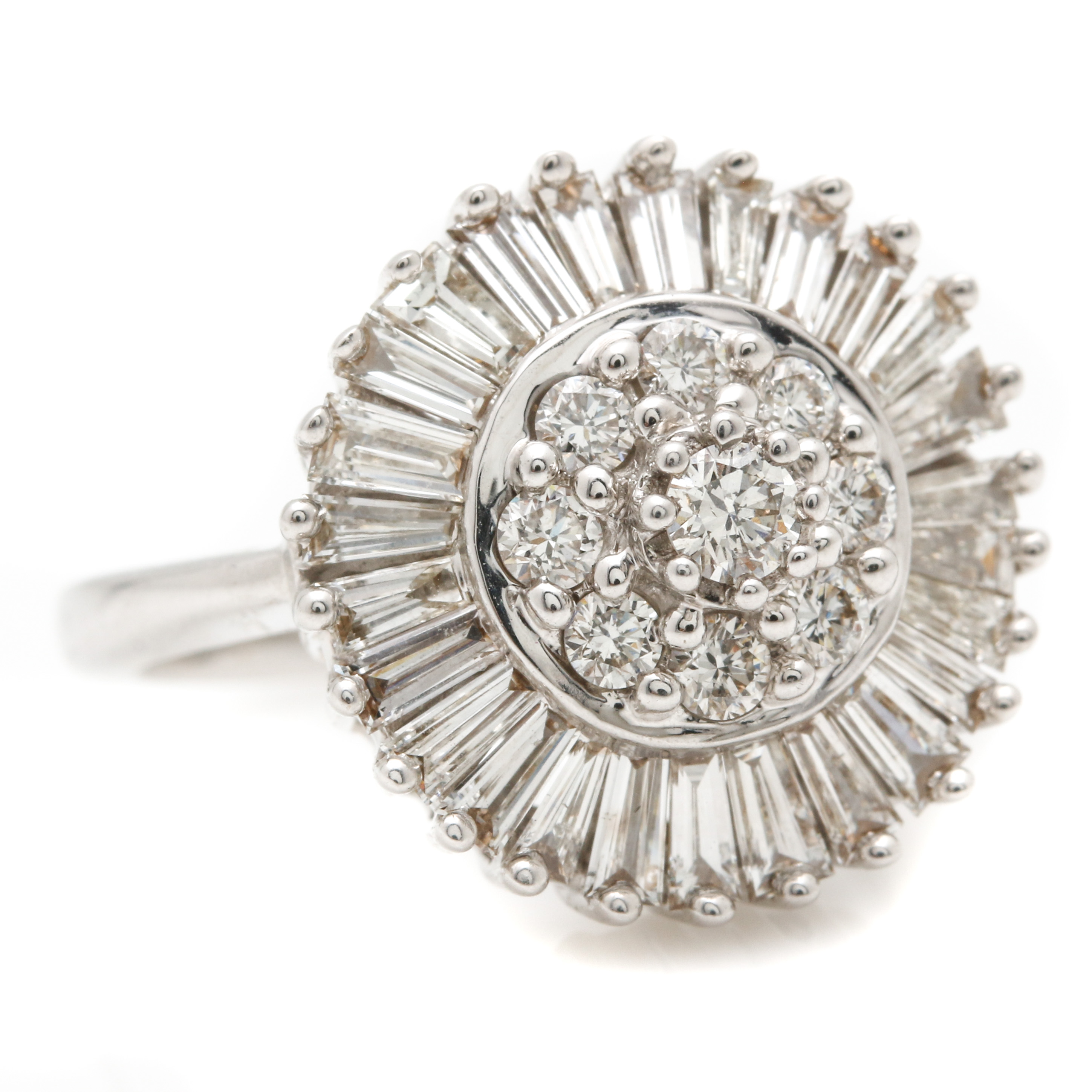 14K White Gold 1.41 CTW Diamond Ring