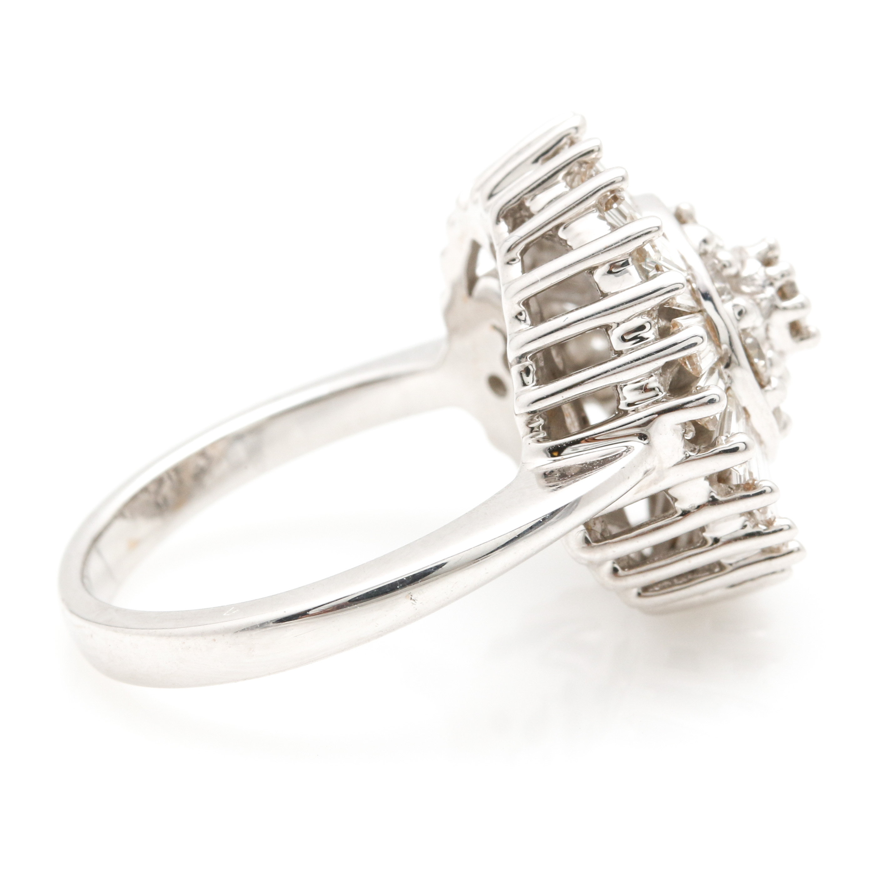 14K White Gold 1.41 CTW Diamond Ring