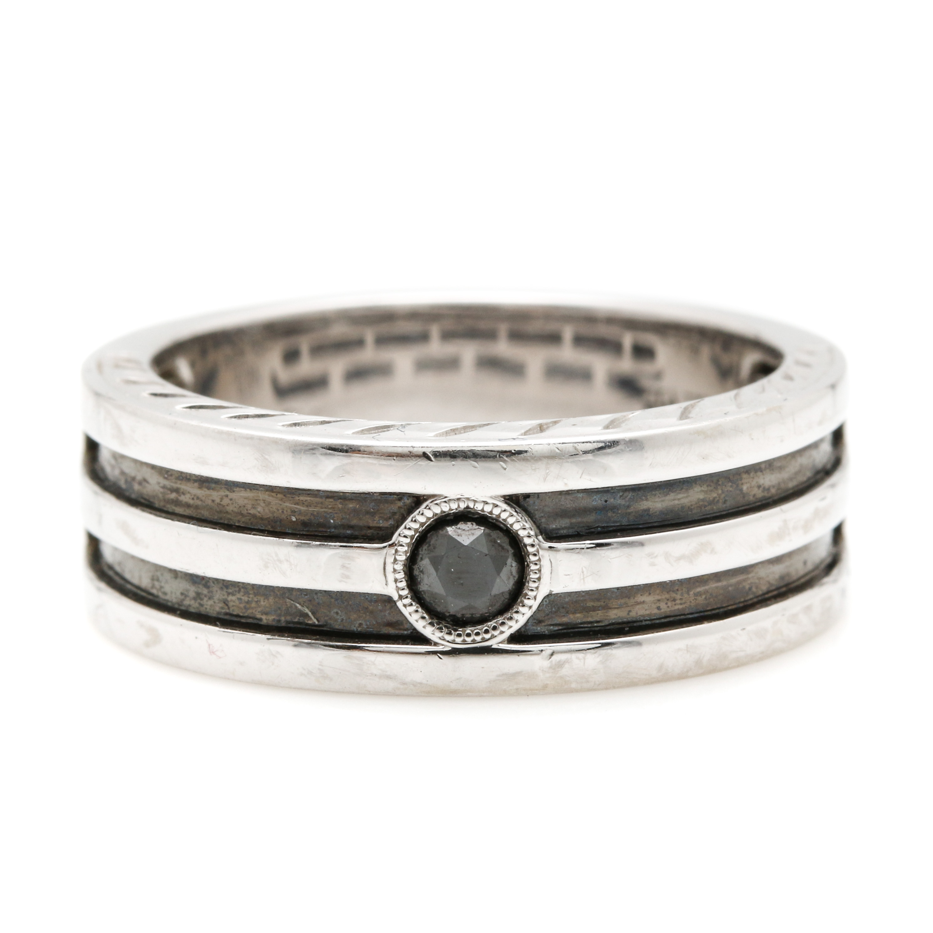 Neil Lane 14K White Gold and Black Diamond Ring