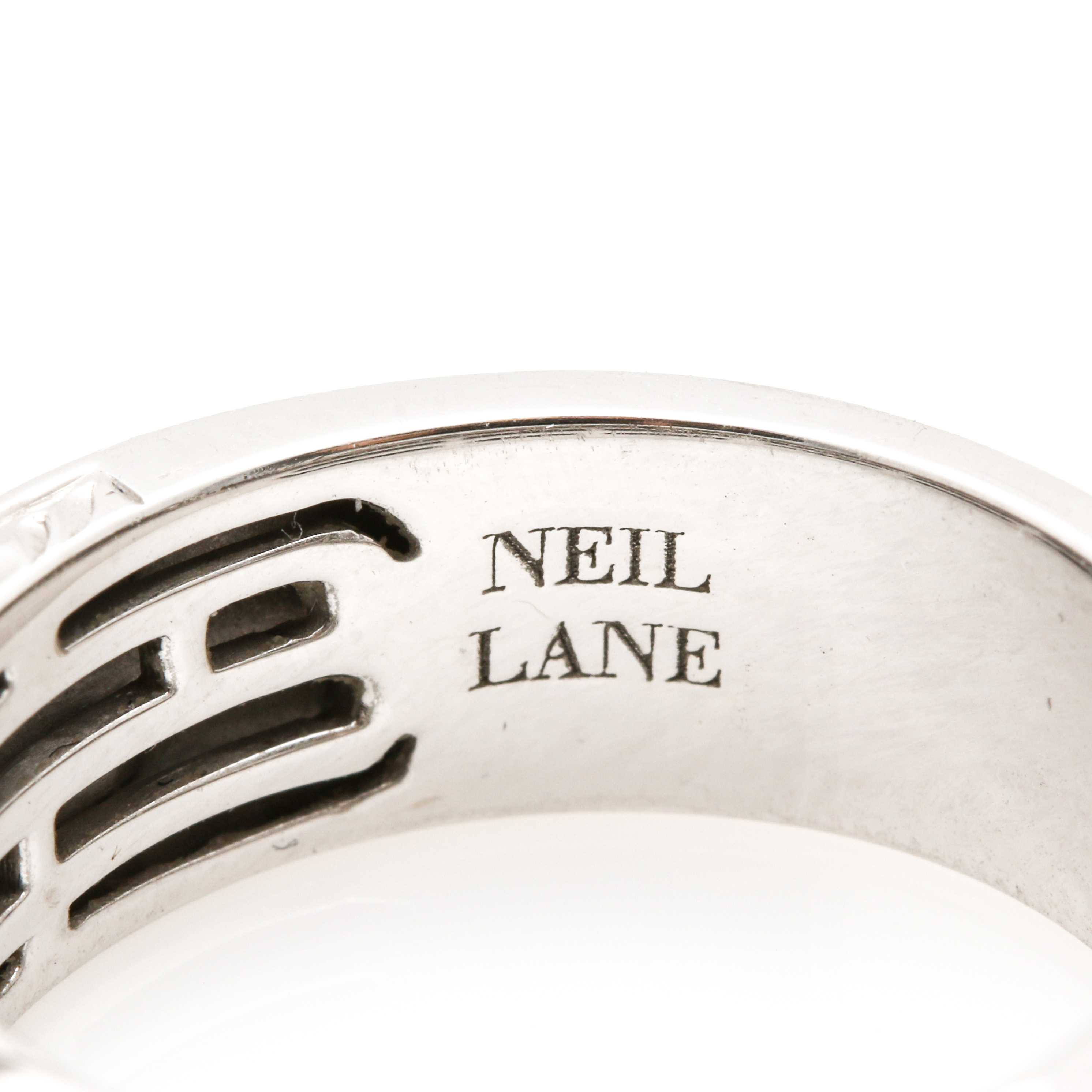 Neil Lane 14K White Gold and Black Diamond Ring