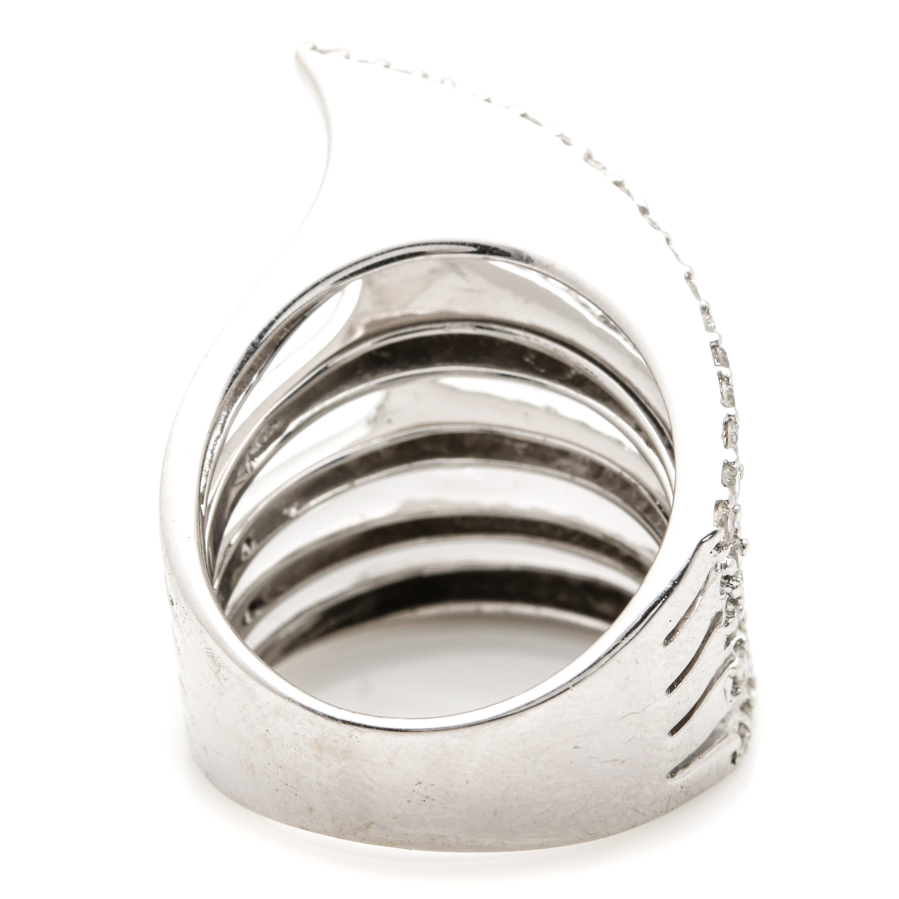 18K White Gold 1.26 CTW Diamond High Low Ring