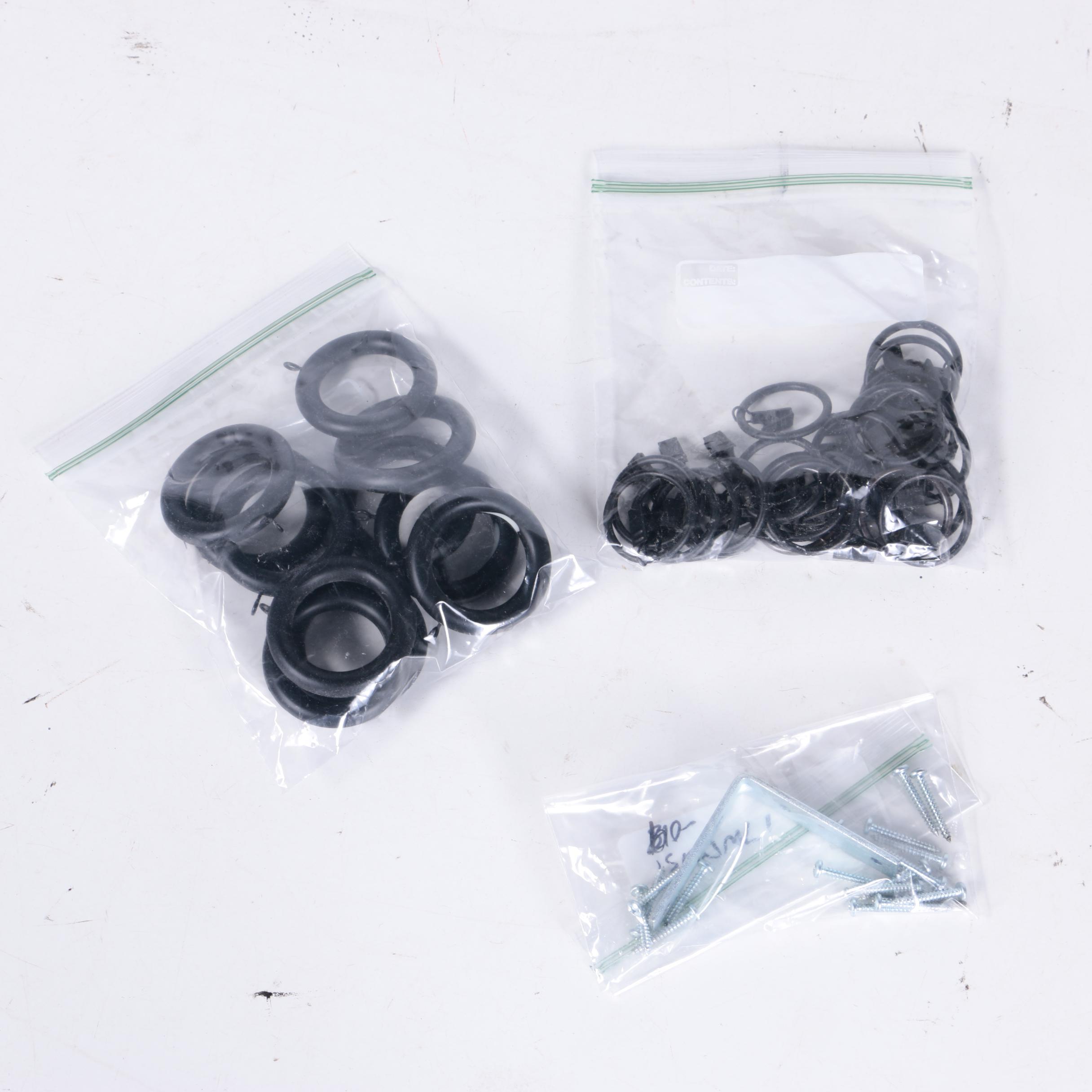 Five Drapery Panels and Accessories