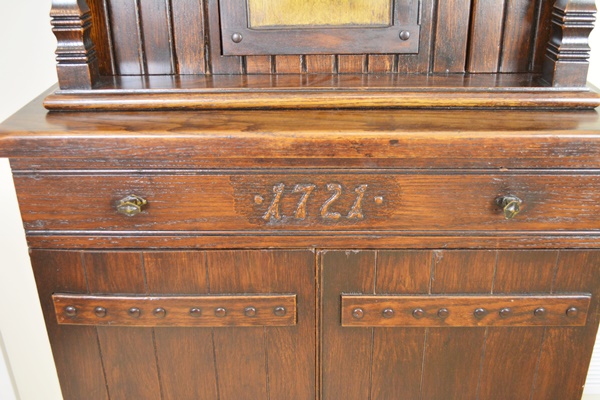 Rare Romweber Viking Oak Court Cupboard/Bar Cabinet