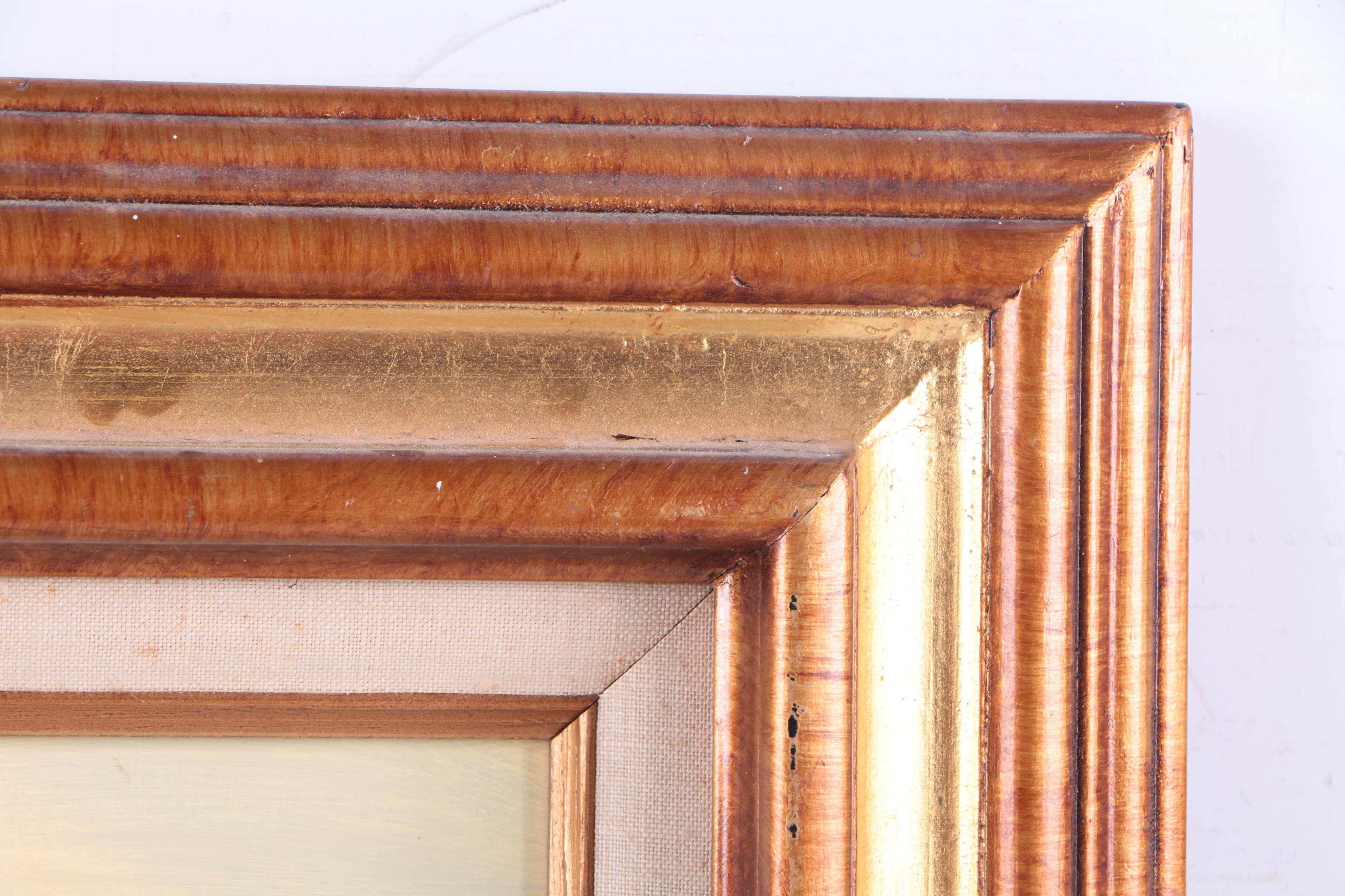 M. Hanlon Oil Painting of a Girl in a White Hat