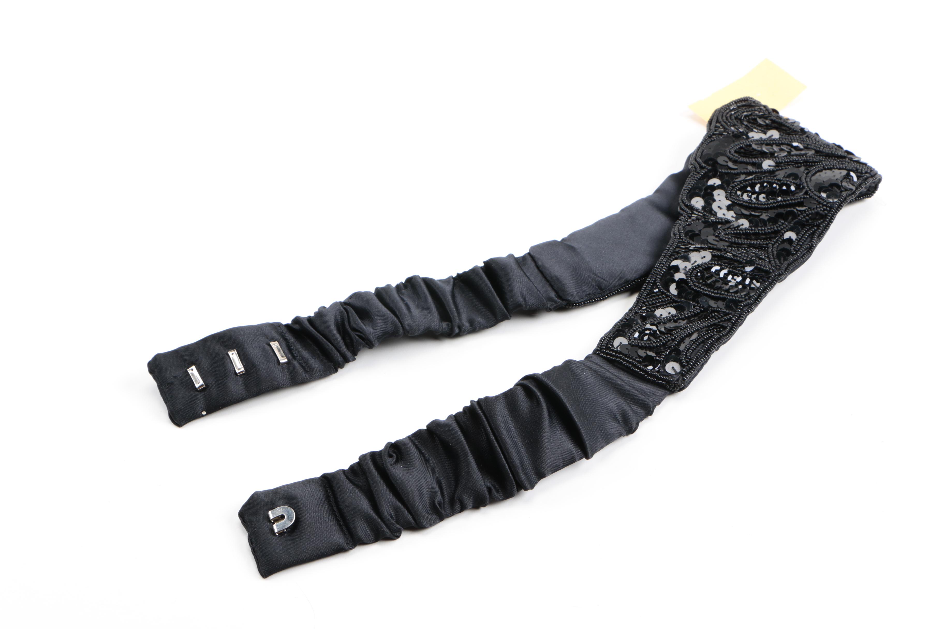 Magid Vintage Beaded Belt and Bill Blass Gloves