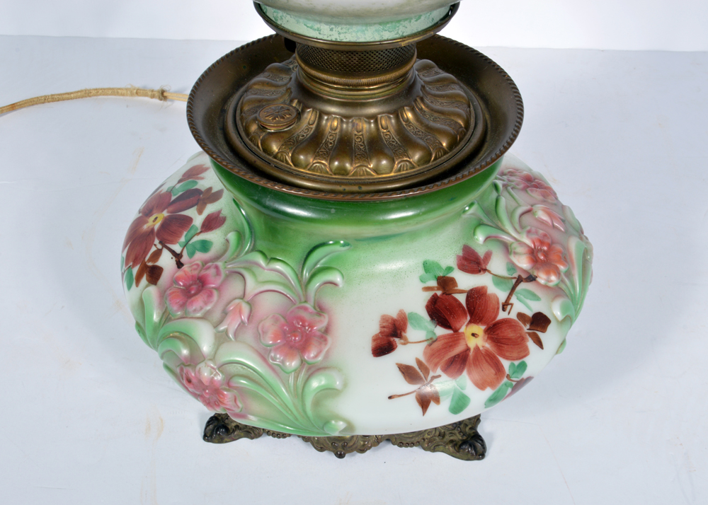 Antique Converted Electrified Parlor Lamp