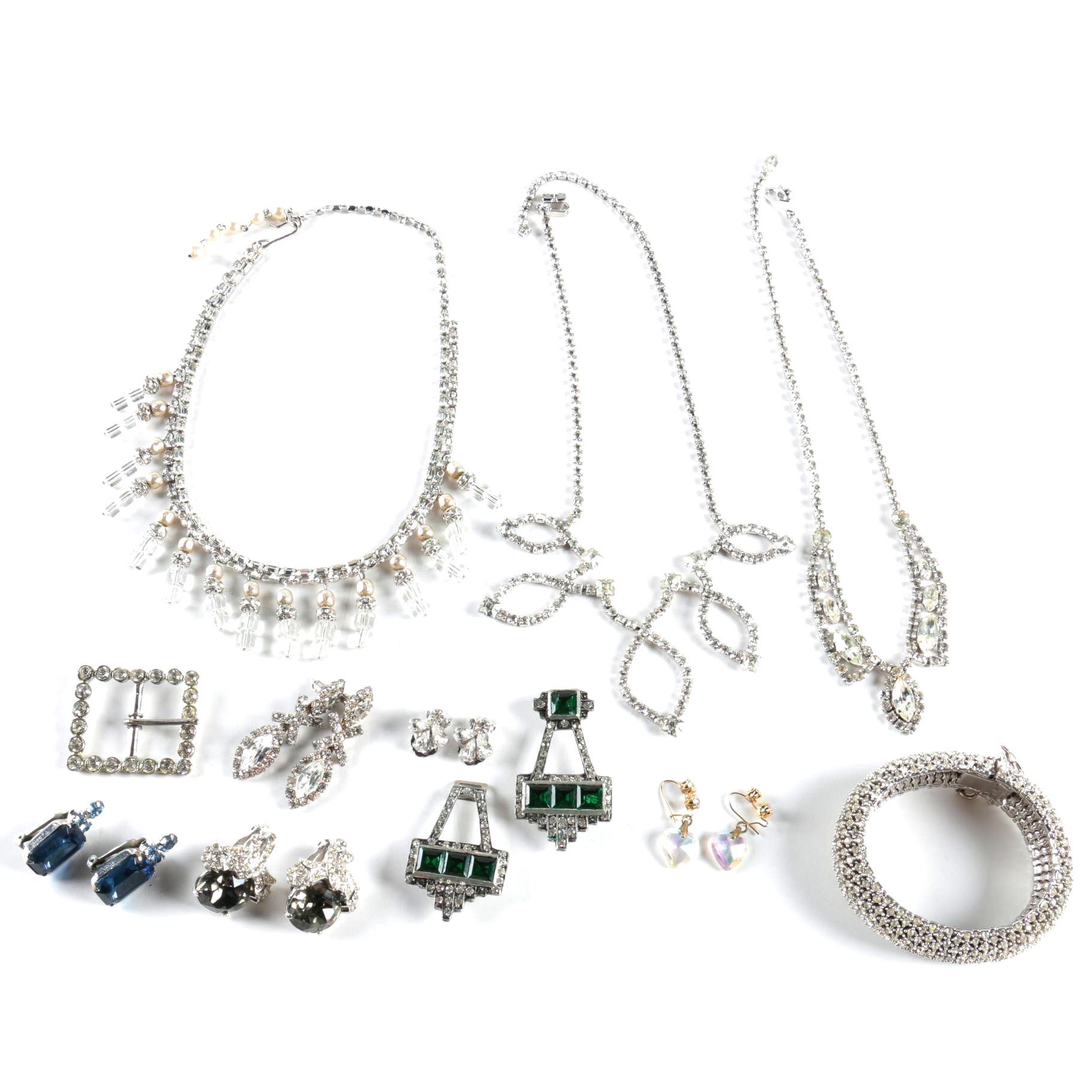 Vintage Rhinestone Jewelry Including Ciner
