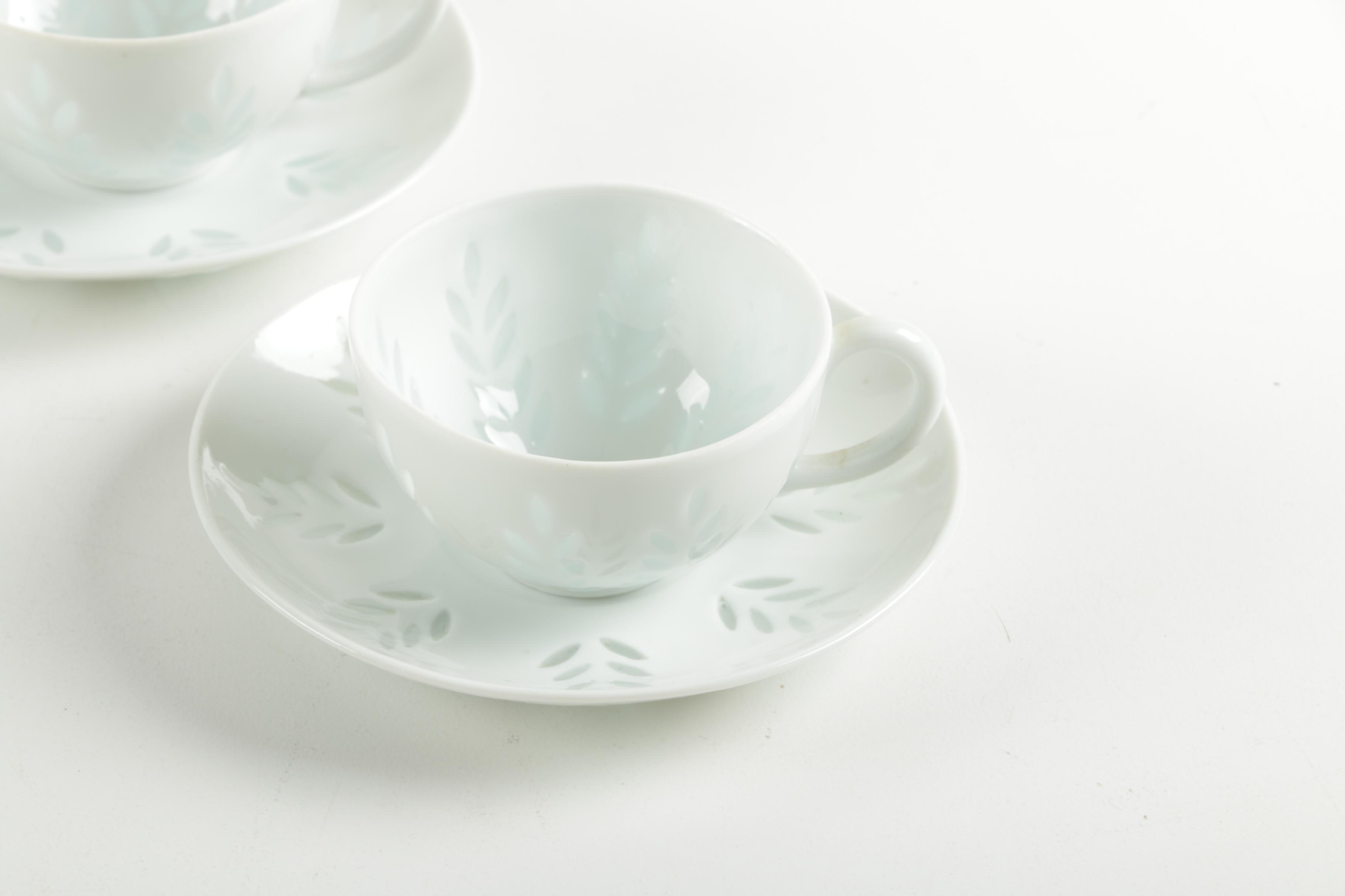 Arabia of Finland Porcelain Teacups and Saucers