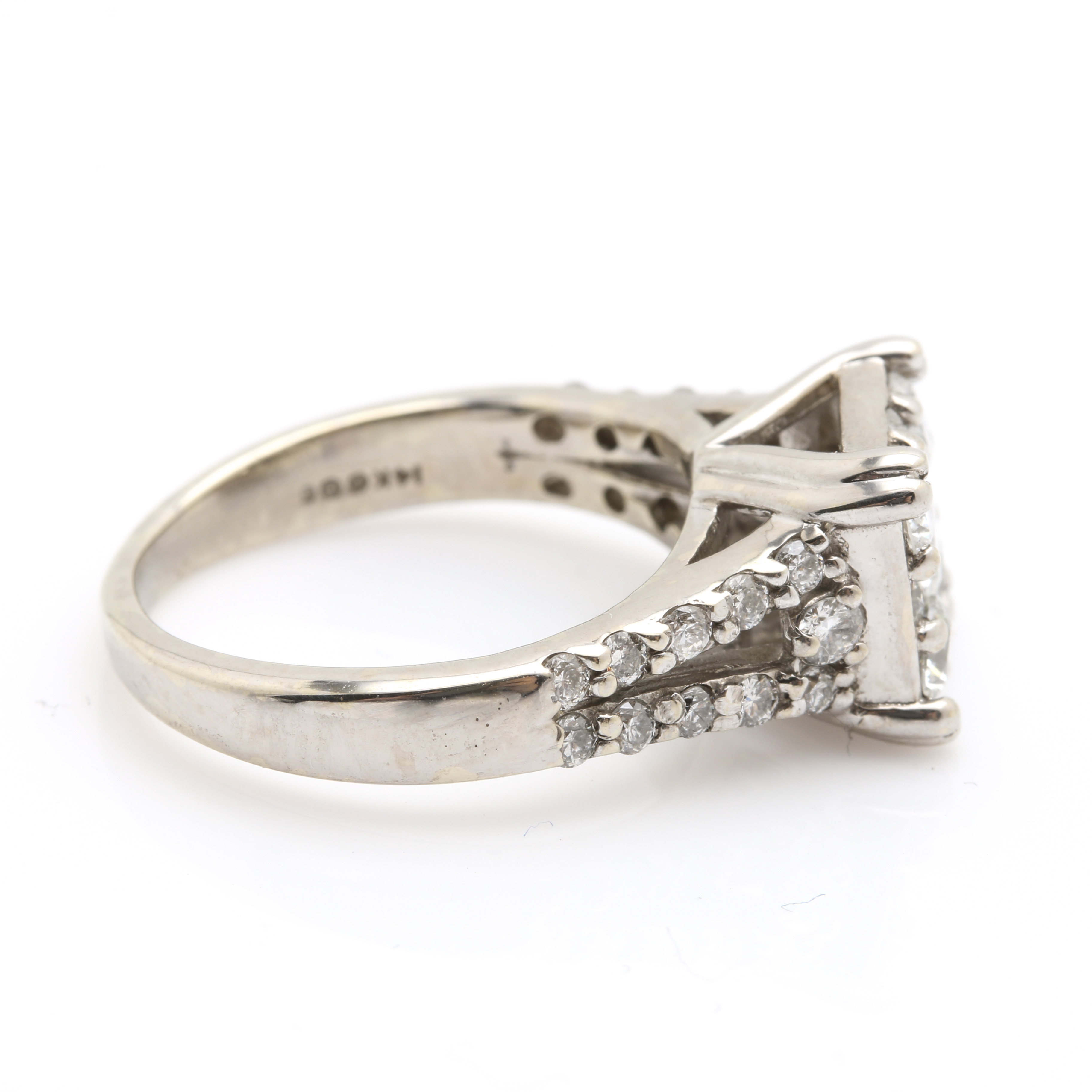 14K White Gold 1.05 CTW Diamond Ring