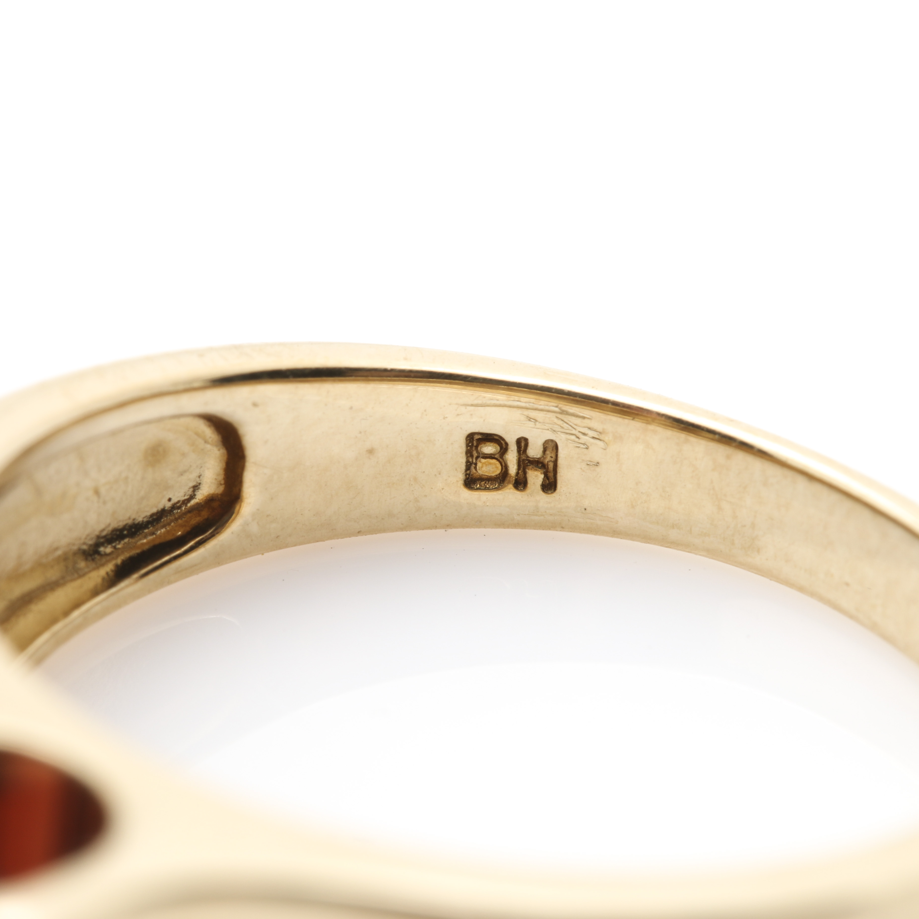 10K Yellow Gold Garnet Ring