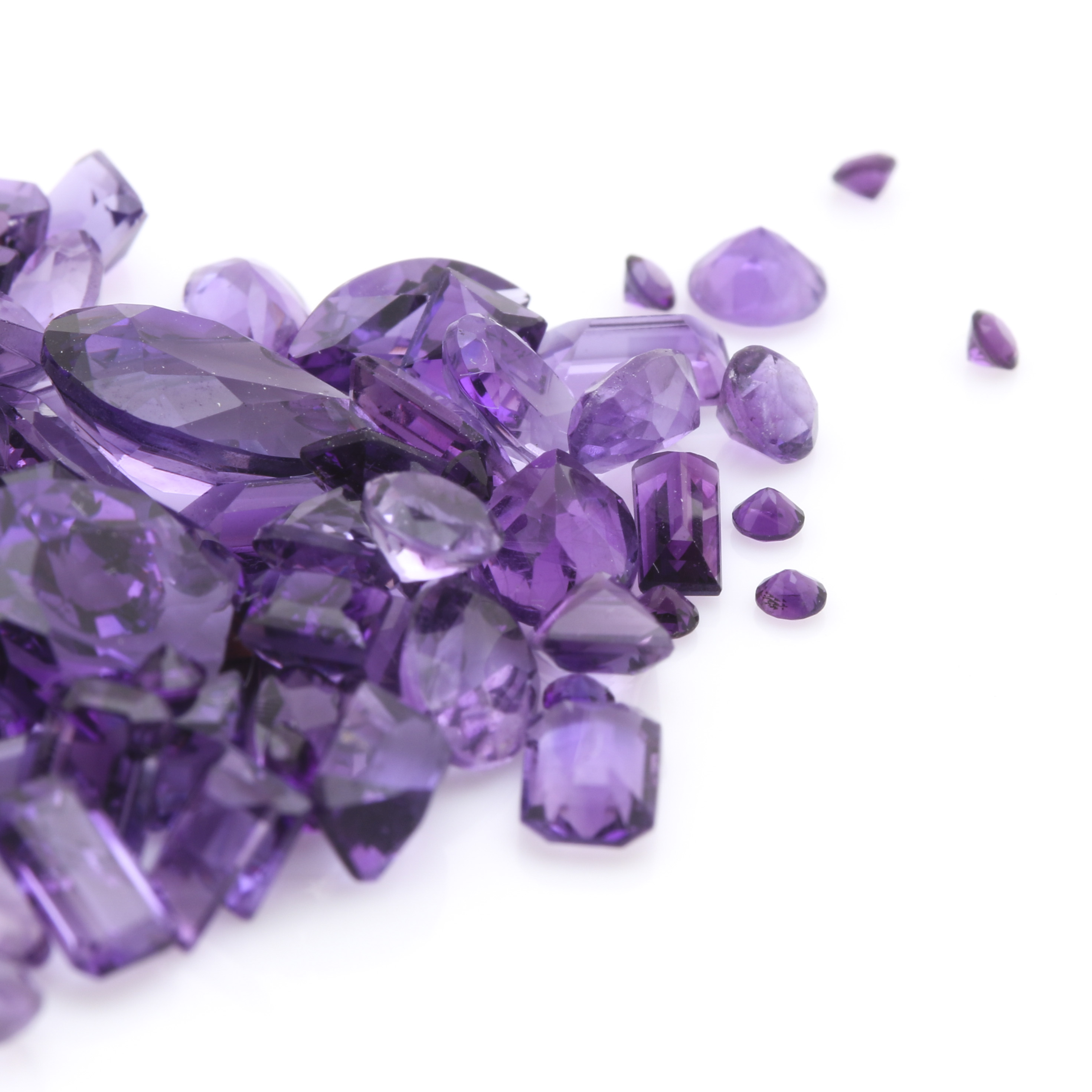 Loose 23.60 CTW Amethyst Gemstones