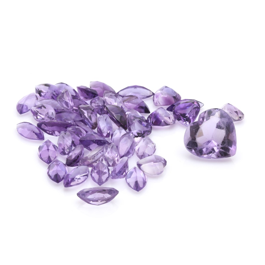 Loose 26.13 CTW Amethyst Gemstones