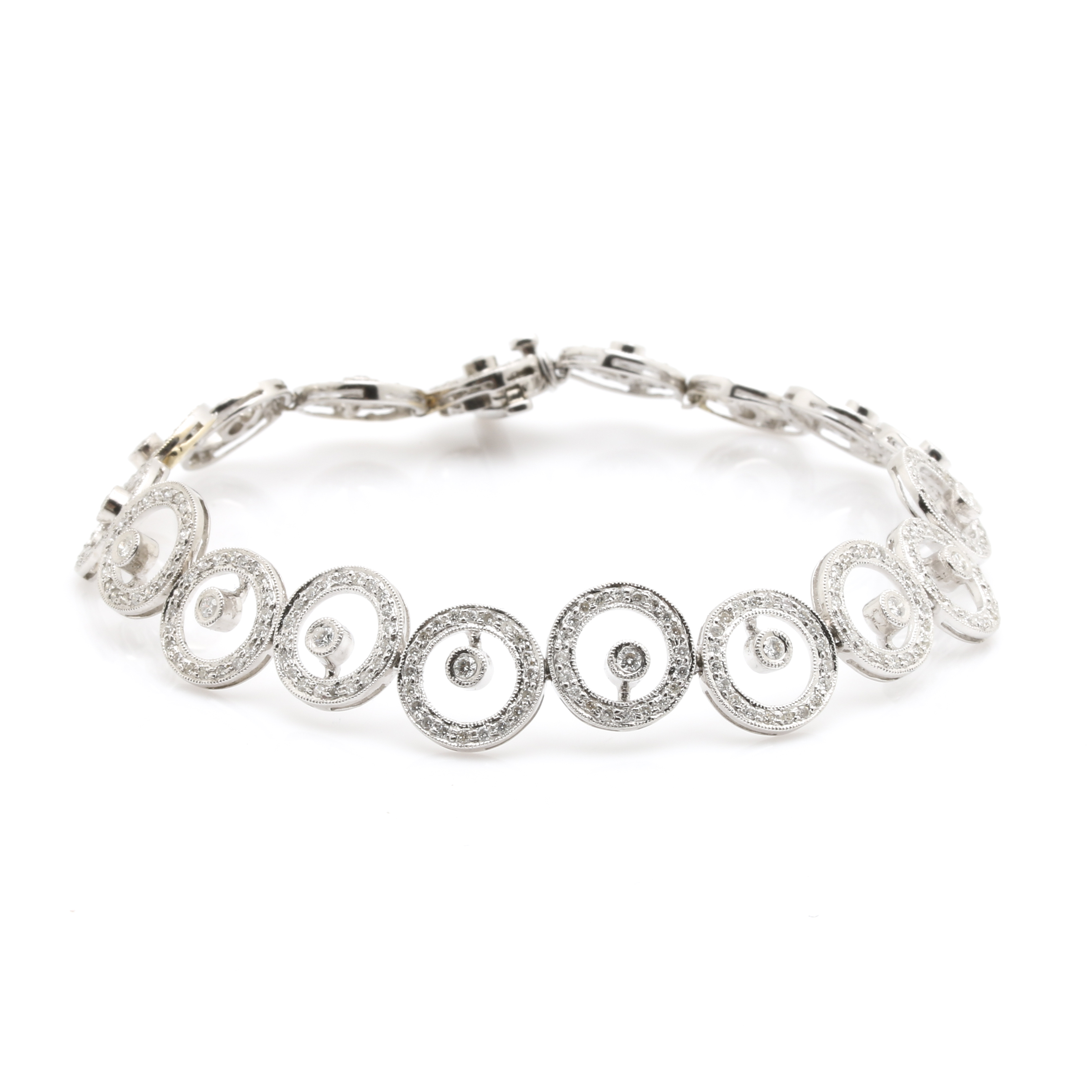 18K White Gold 2.25 CTW Diamond Bracelet