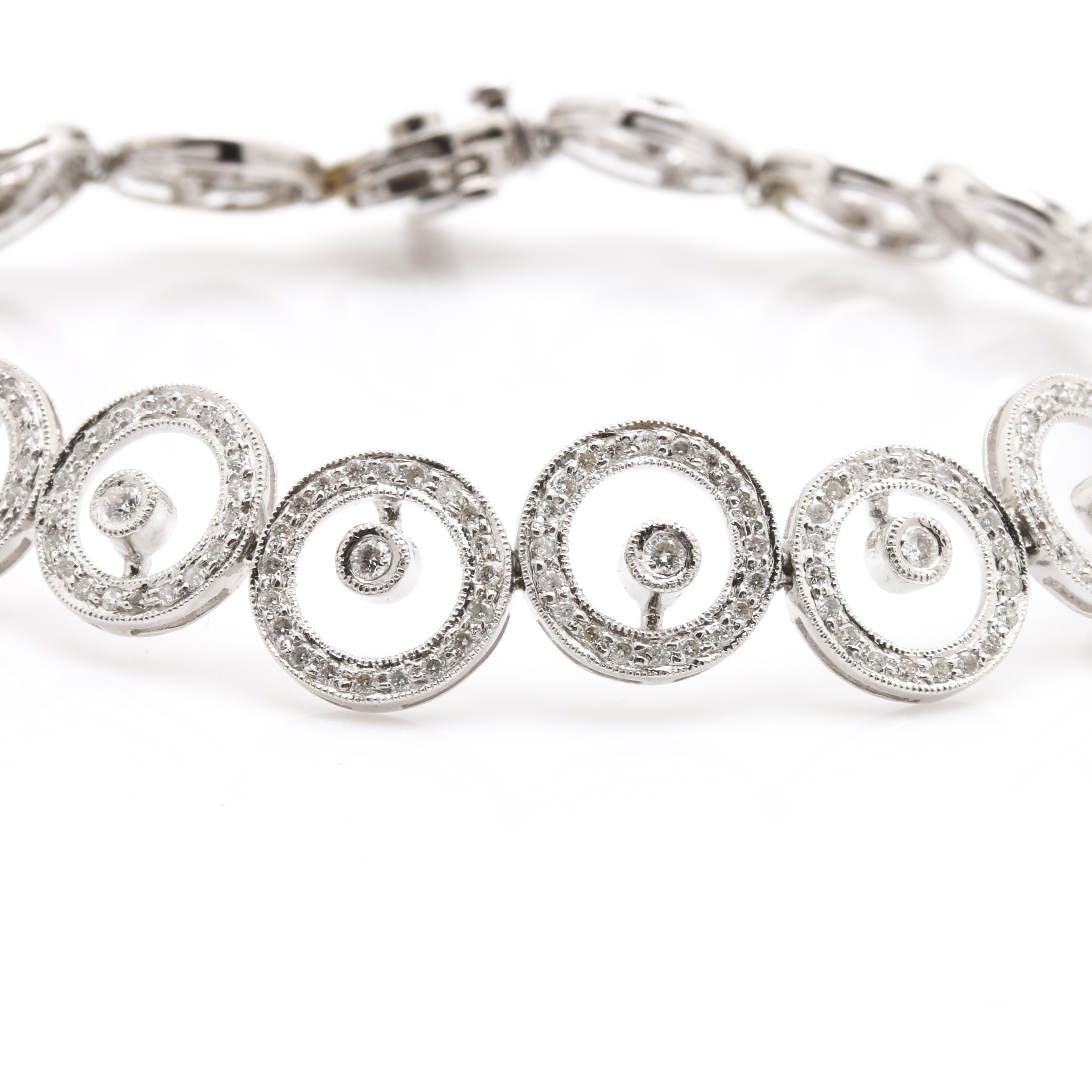 18K White Gold 2.25 CTW Diamond Bracelet