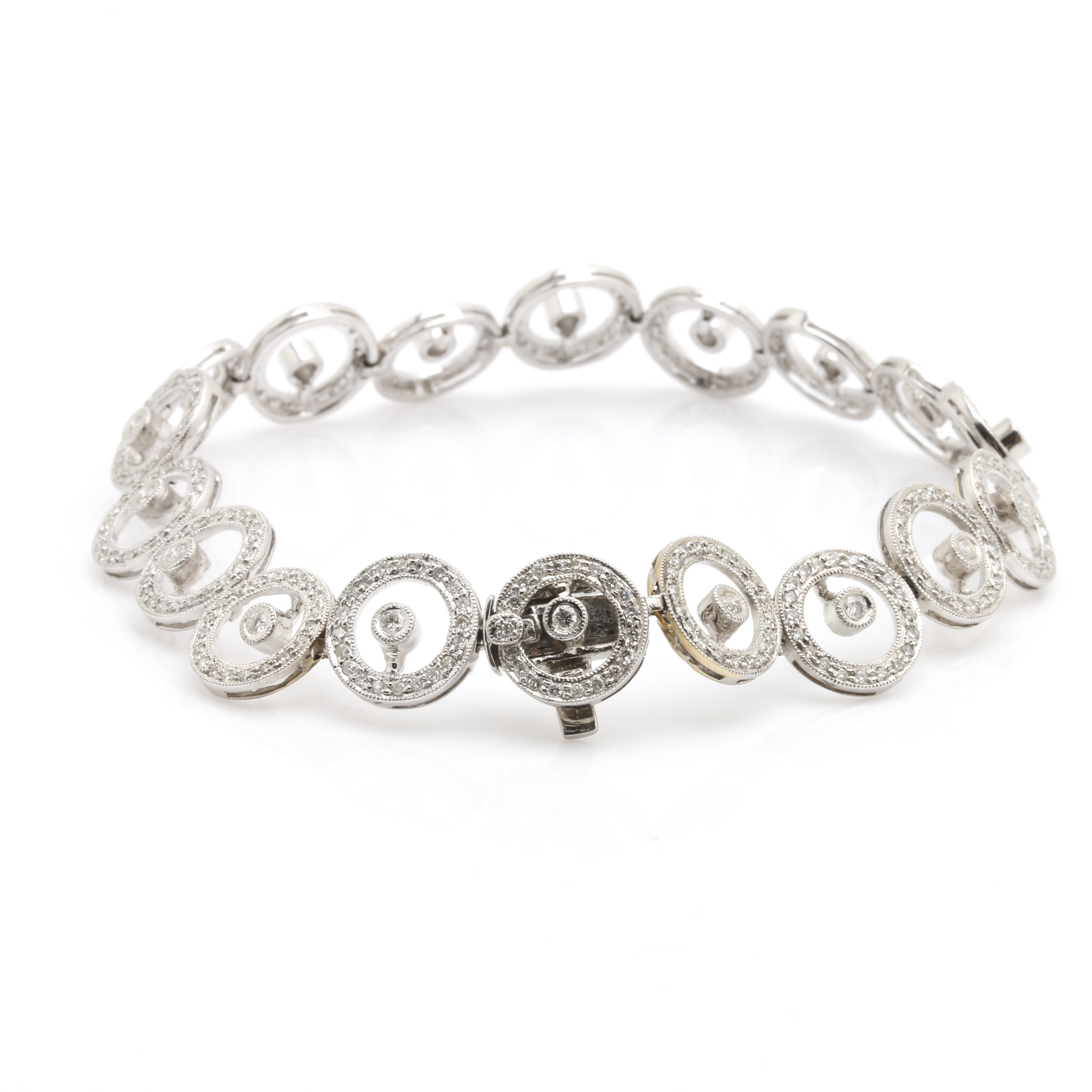 18K White Gold 2.25 CTW Diamond Bracelet