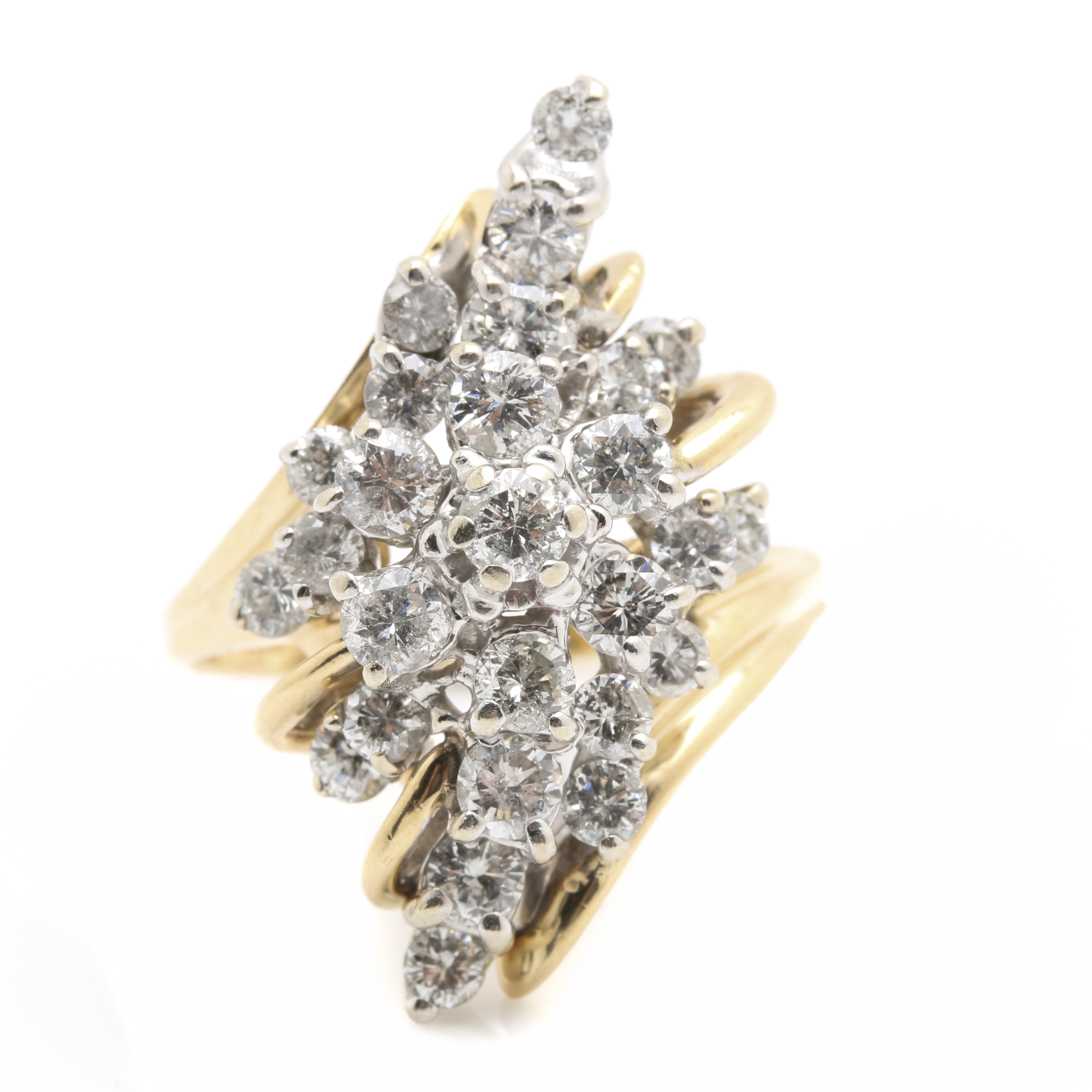 14K Yellow Gold 1.60 CTW Diamond Ring