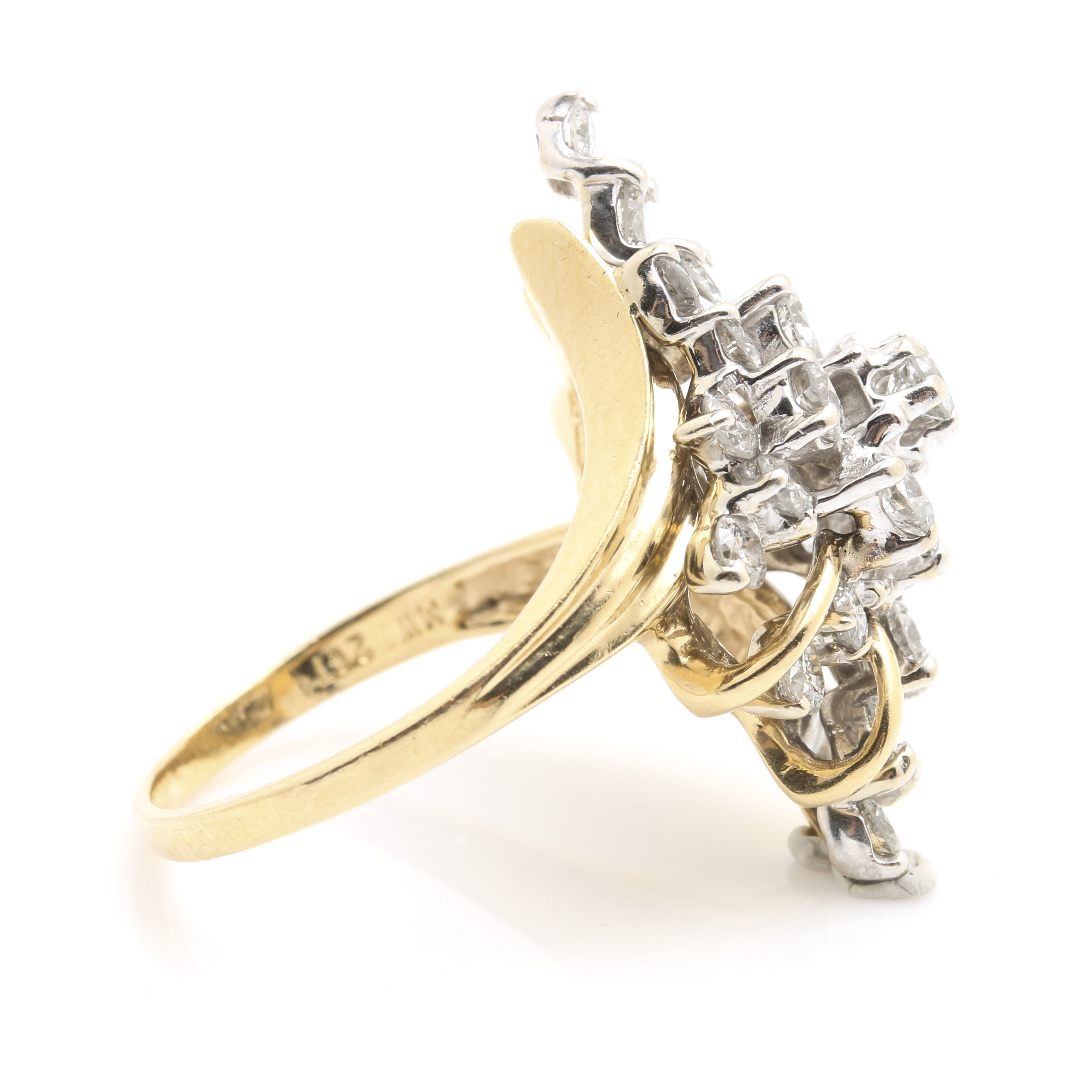 14K Yellow Gold 1.60 CTW Diamond Ring