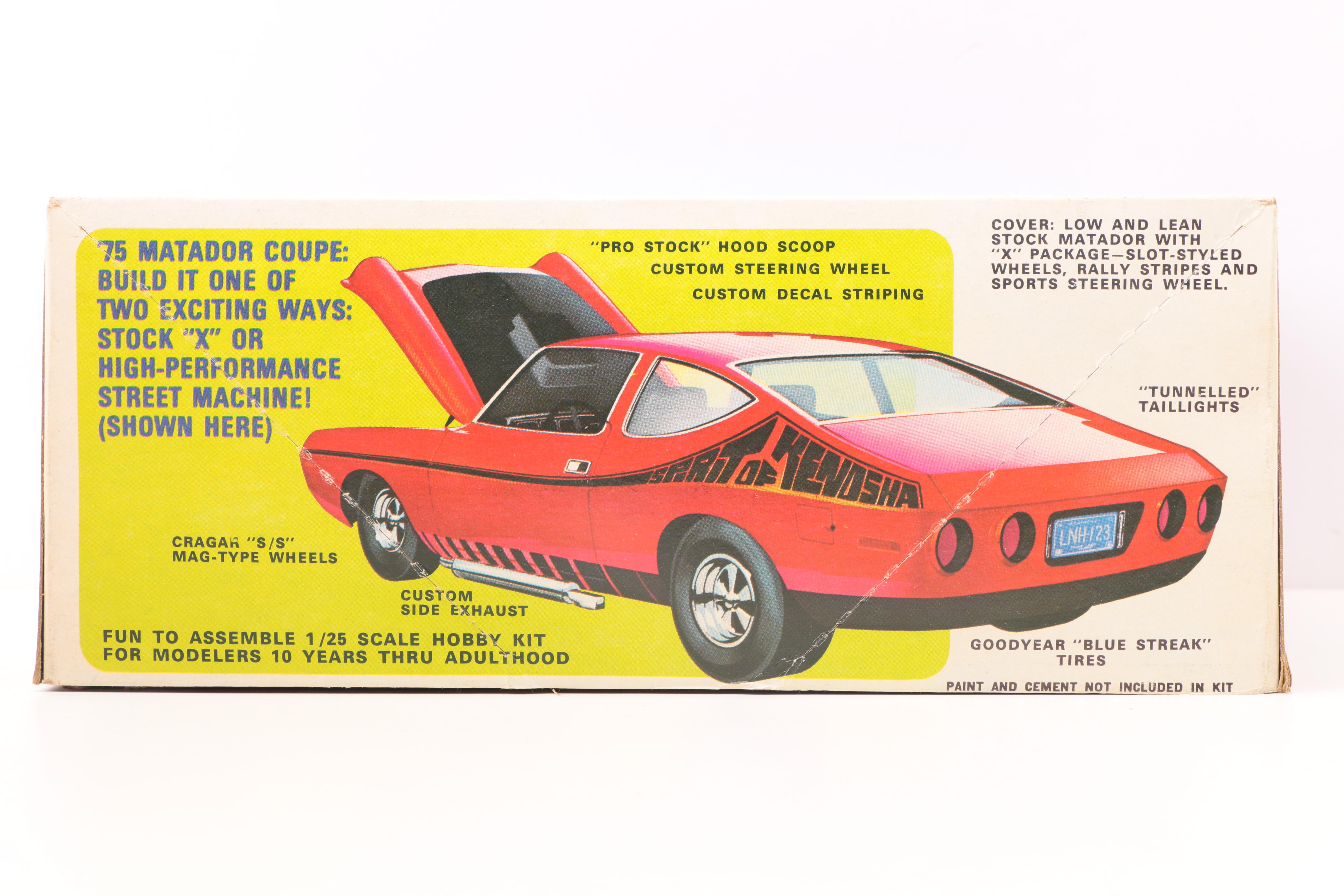 Vintage 1970s Model Car Kits including AMT