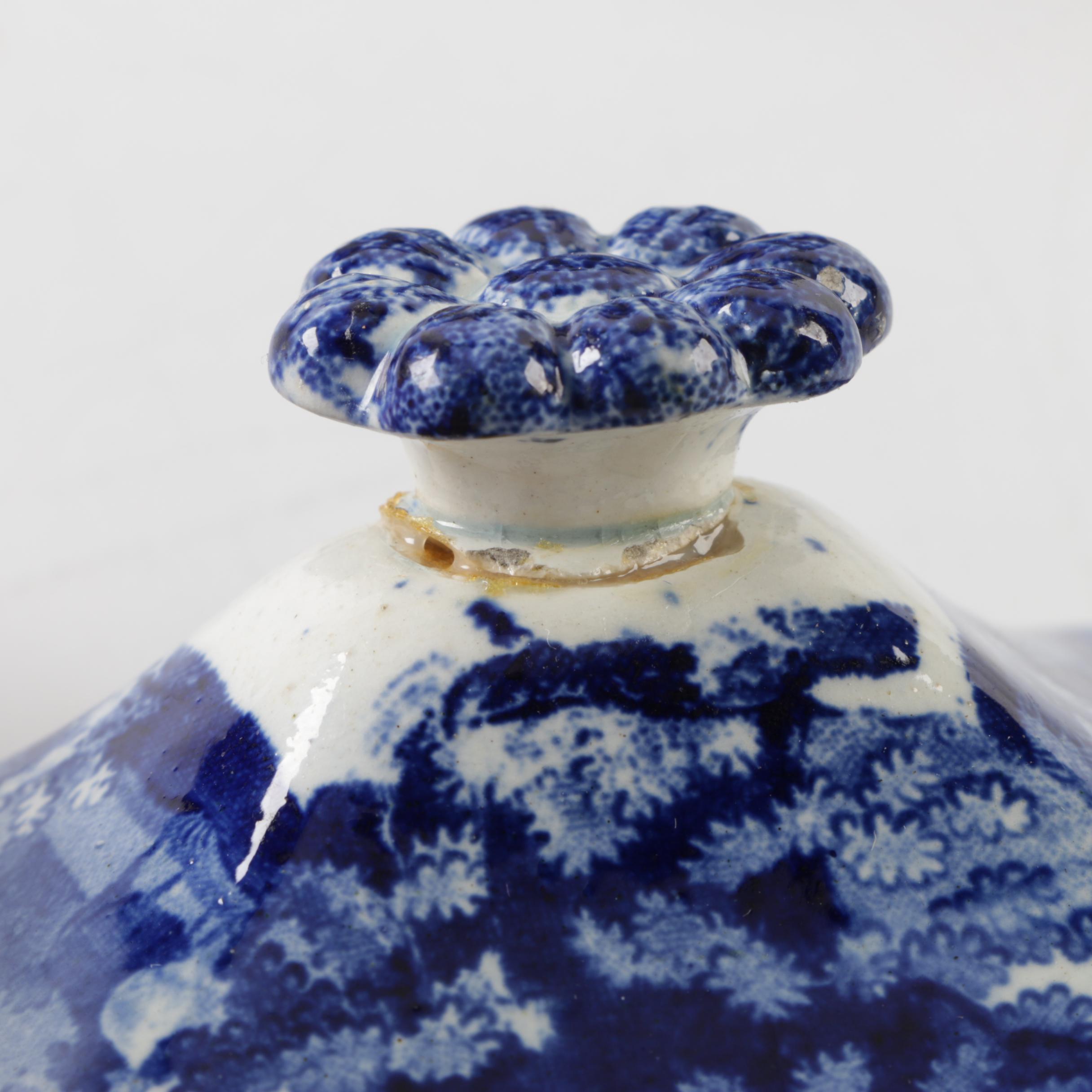 Antique Staffordshire Transferware Sugar and Creamer