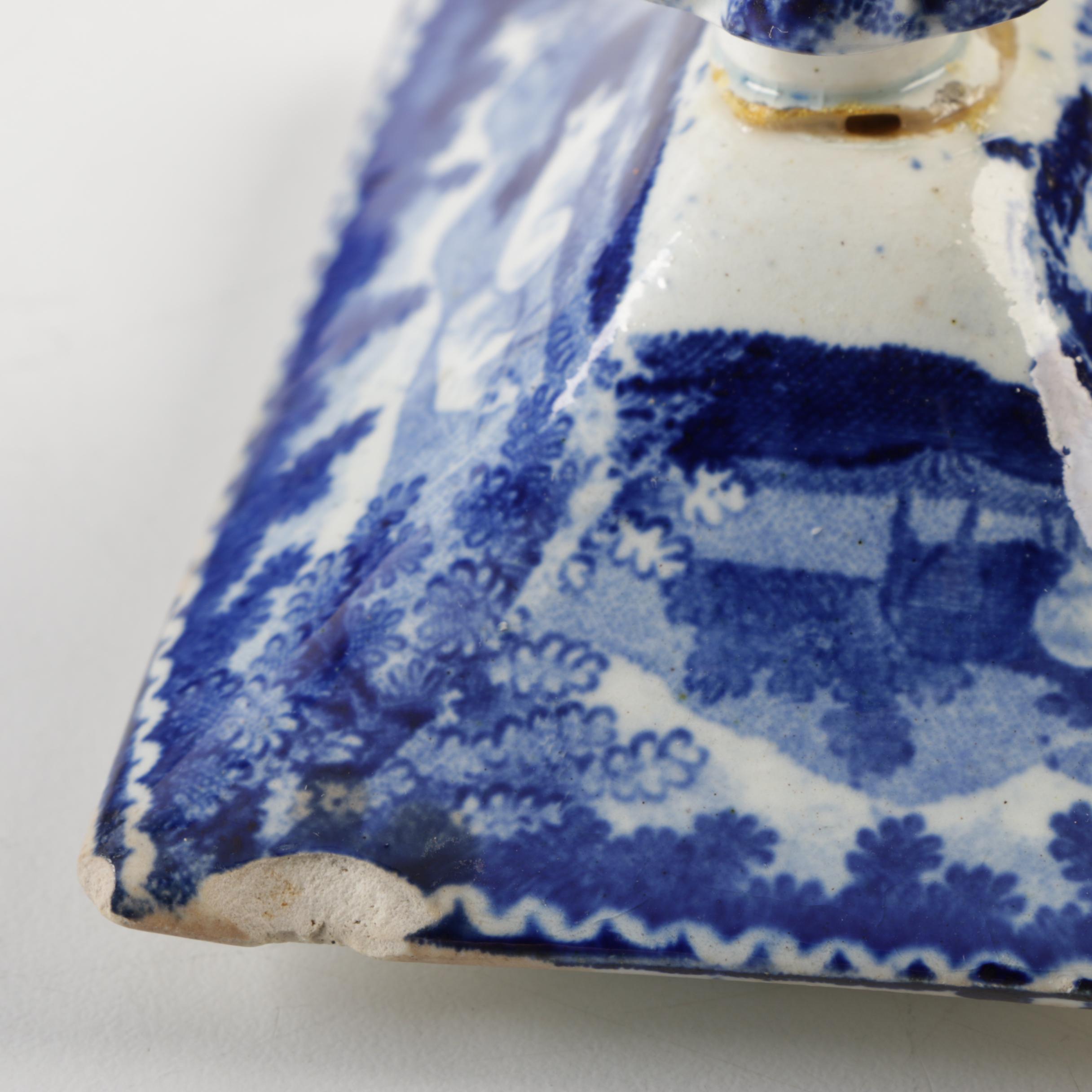 Antique Staffordshire Transferware Sugar and Creamer