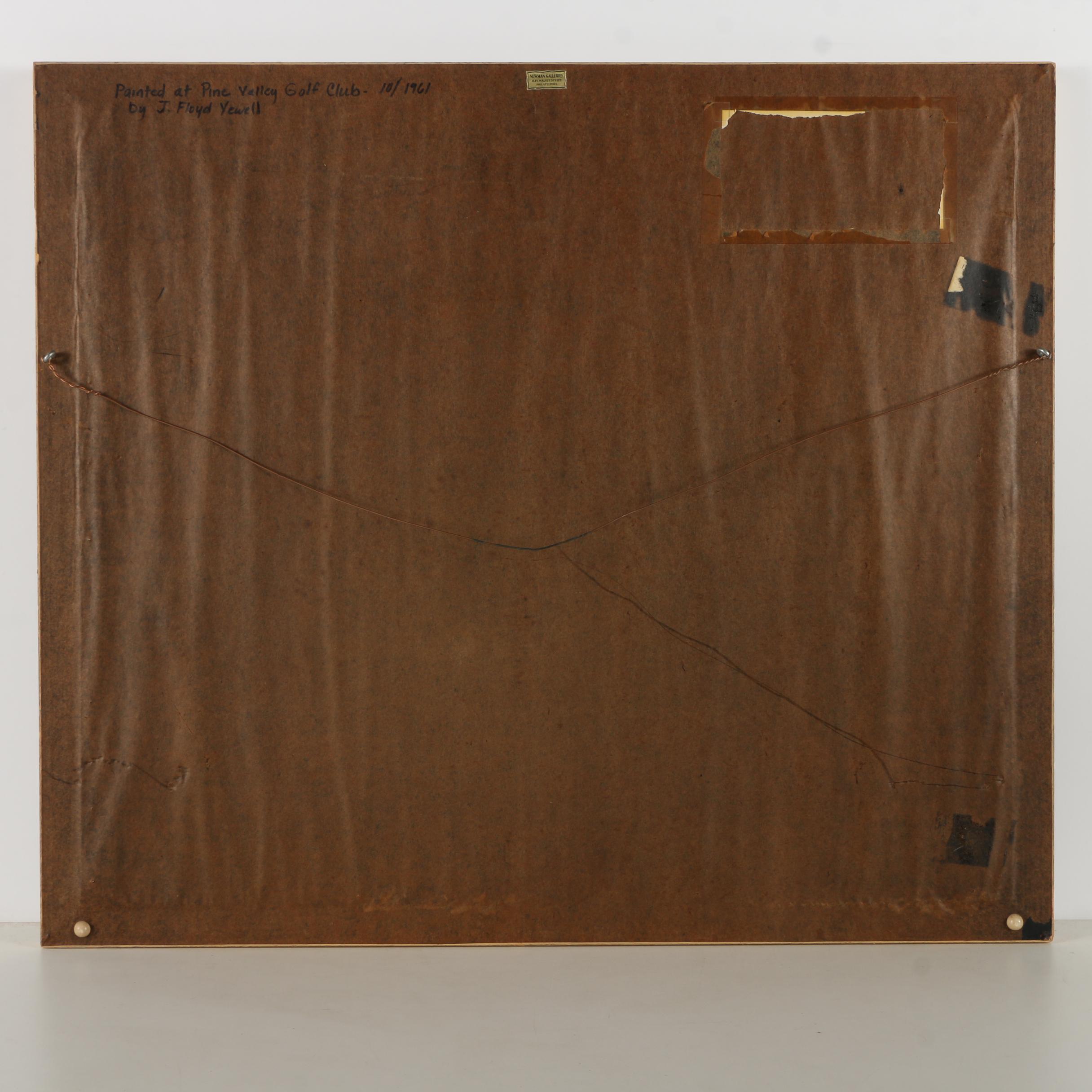 J. Floyd Yewell Watercolor Painting of Golf Course