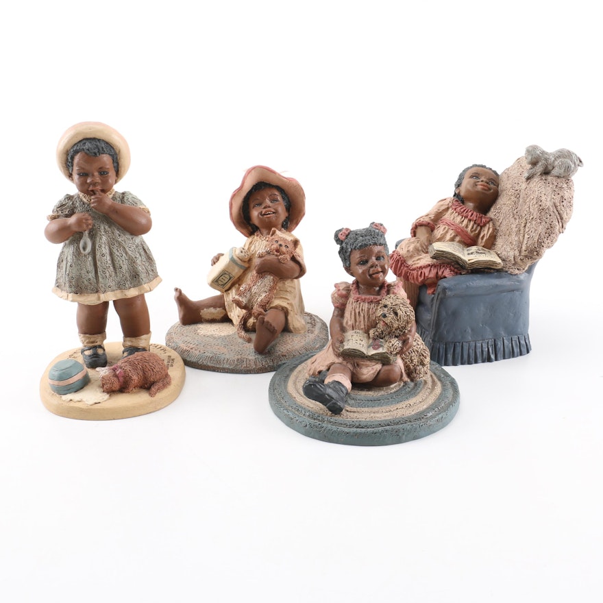 Four Martha Holcombe "All God's Children" Figurines