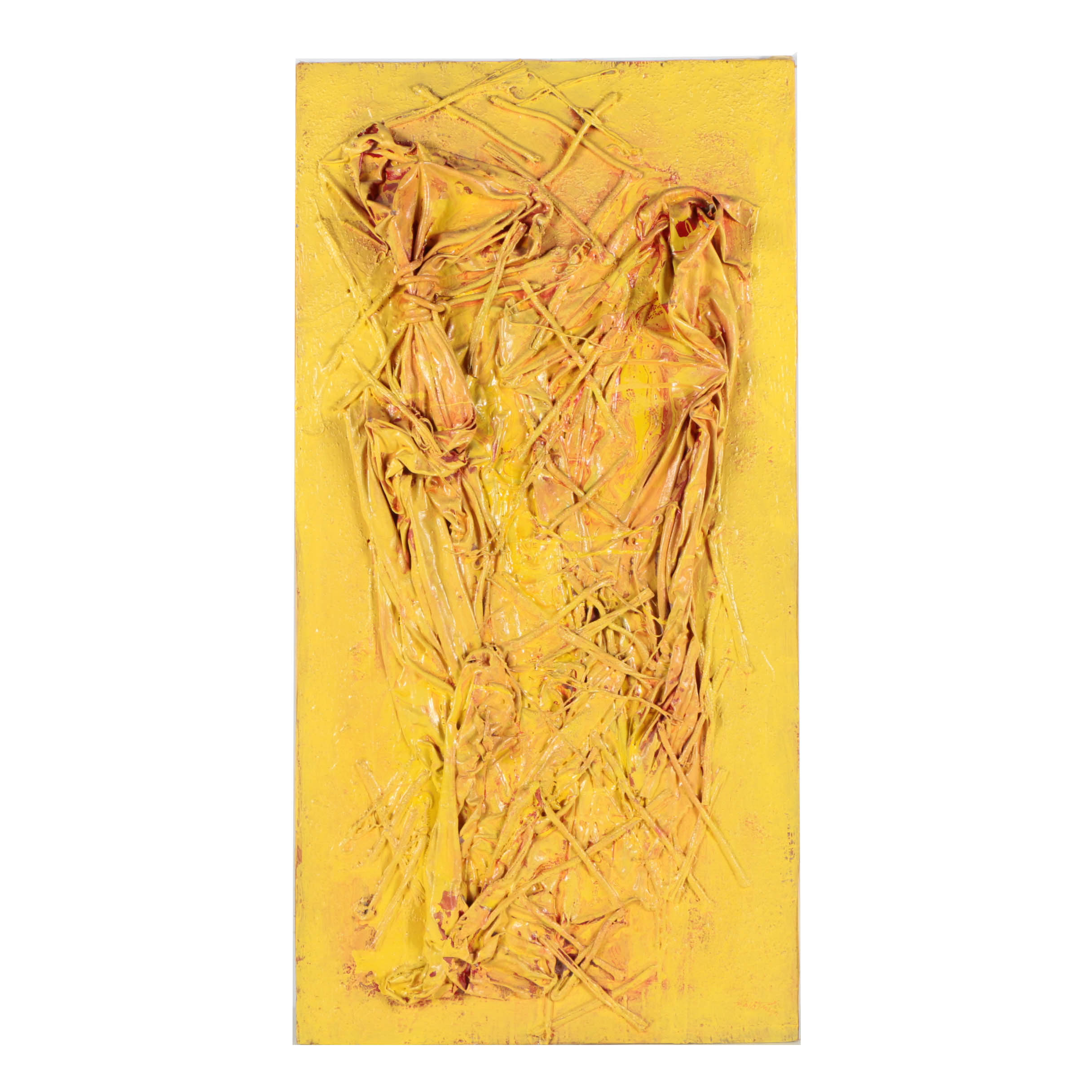 Ronald Ahlström Mixed Media Collage on Board "Untitled"