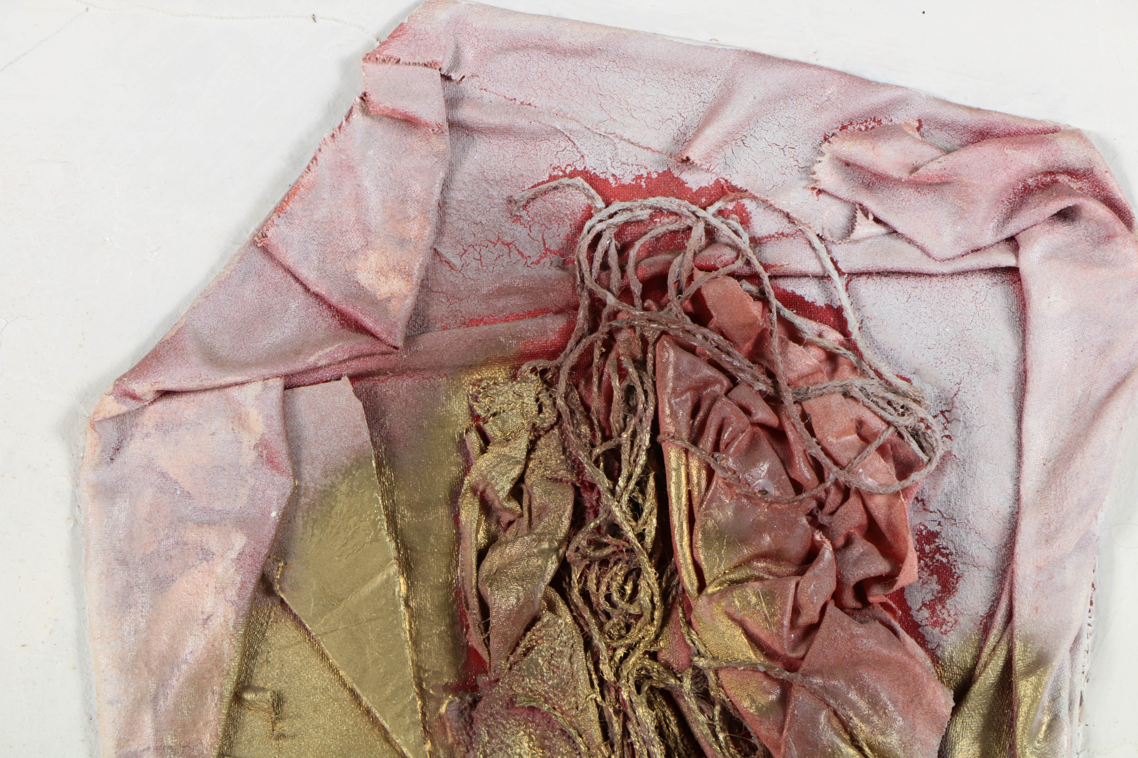 Ronald Ahlström Abstract Mixed Media Collage on Canvas "Untitled"