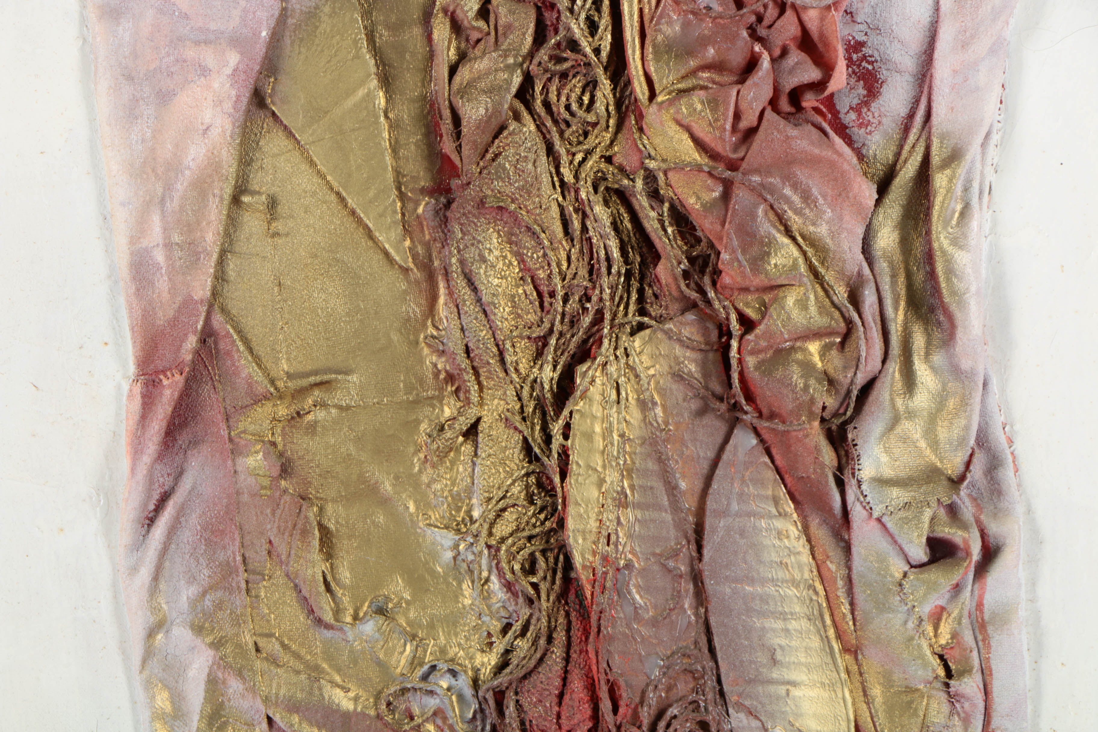 Ronald Ahlström Abstract Mixed Media Collage on Canvas "Untitled"