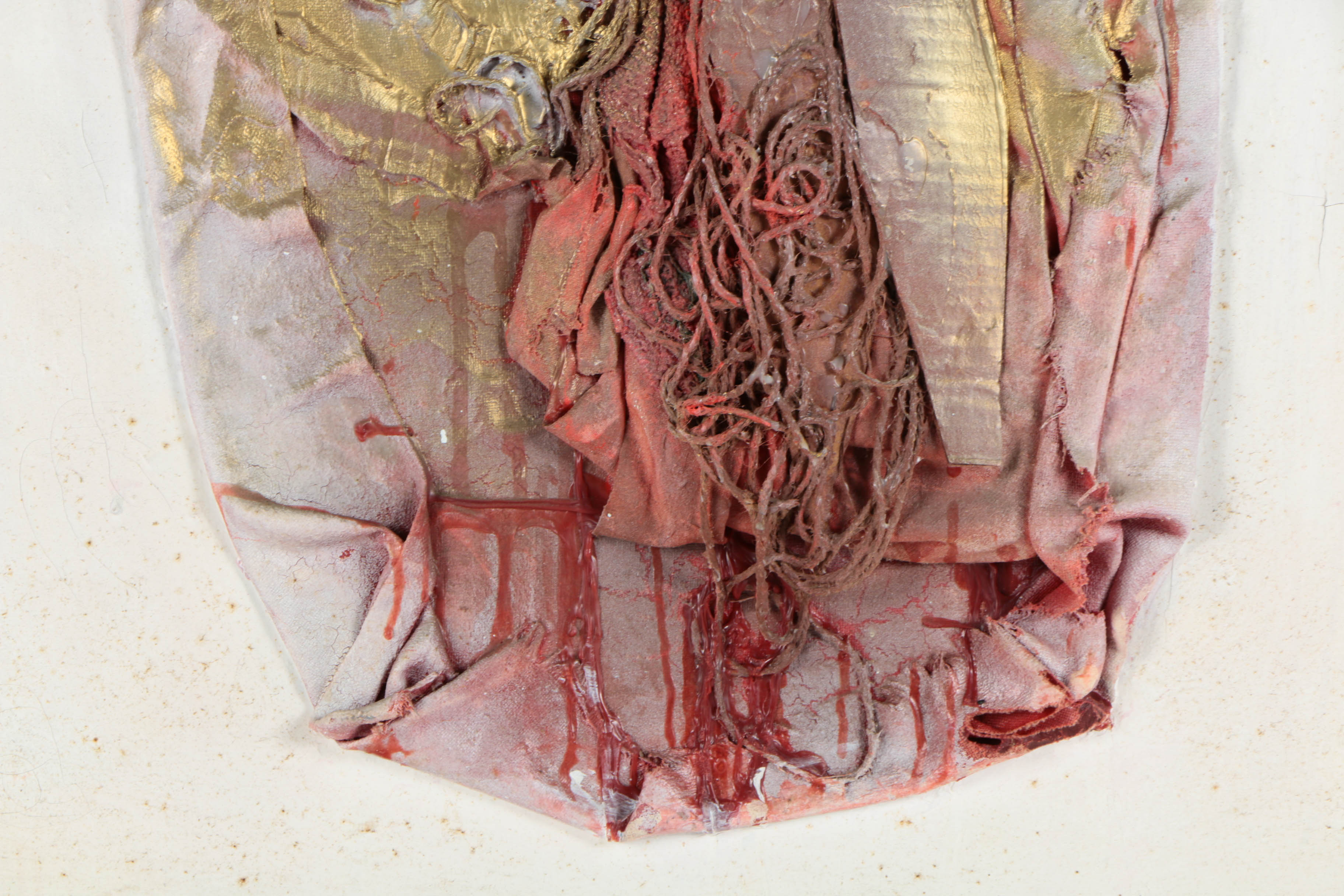 Ronald Ahlström Abstract Mixed Media Collage on Canvas "Untitled"