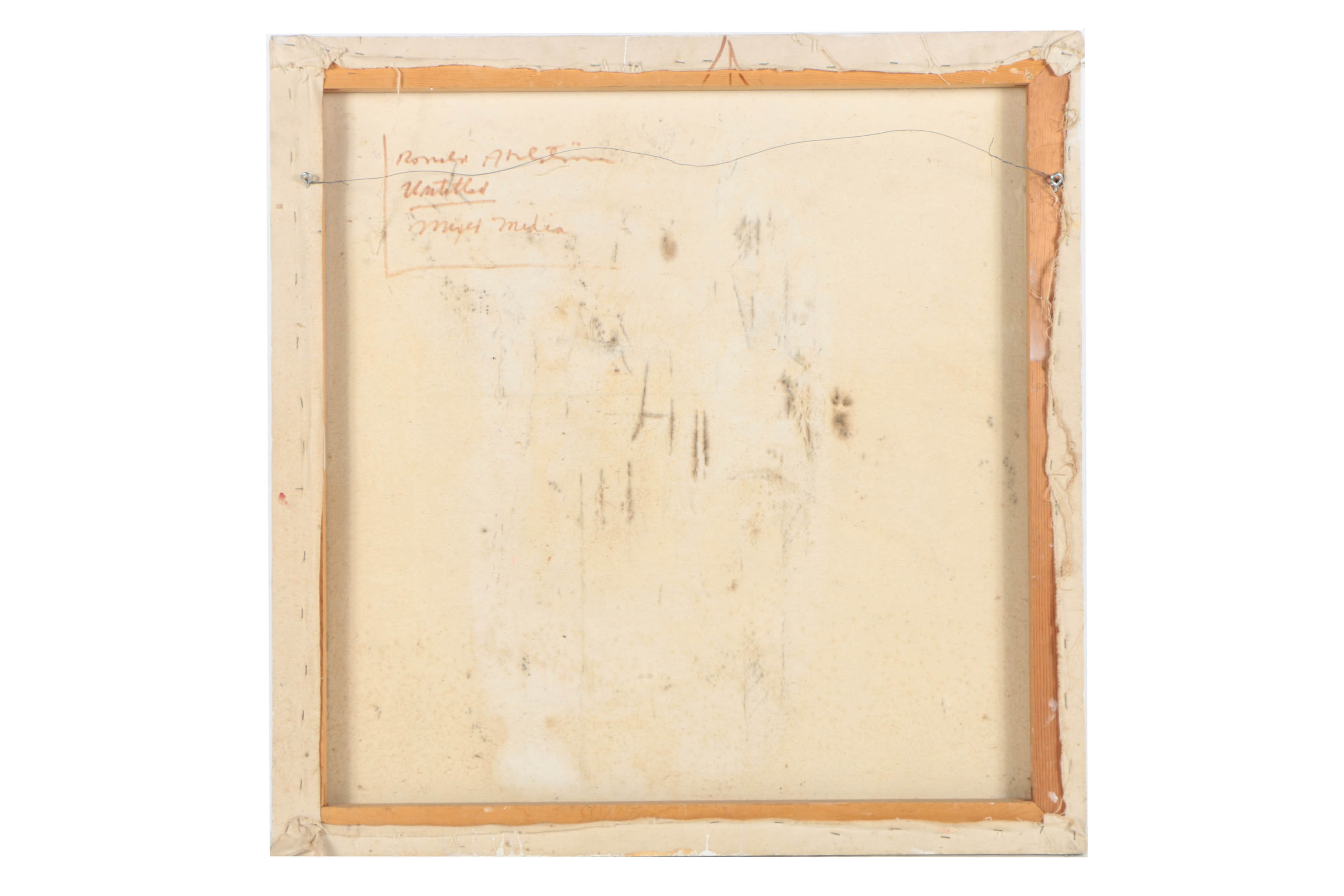 Ronald Ahlström Abstract Mixed Media Collage on Canvas "Untitled"